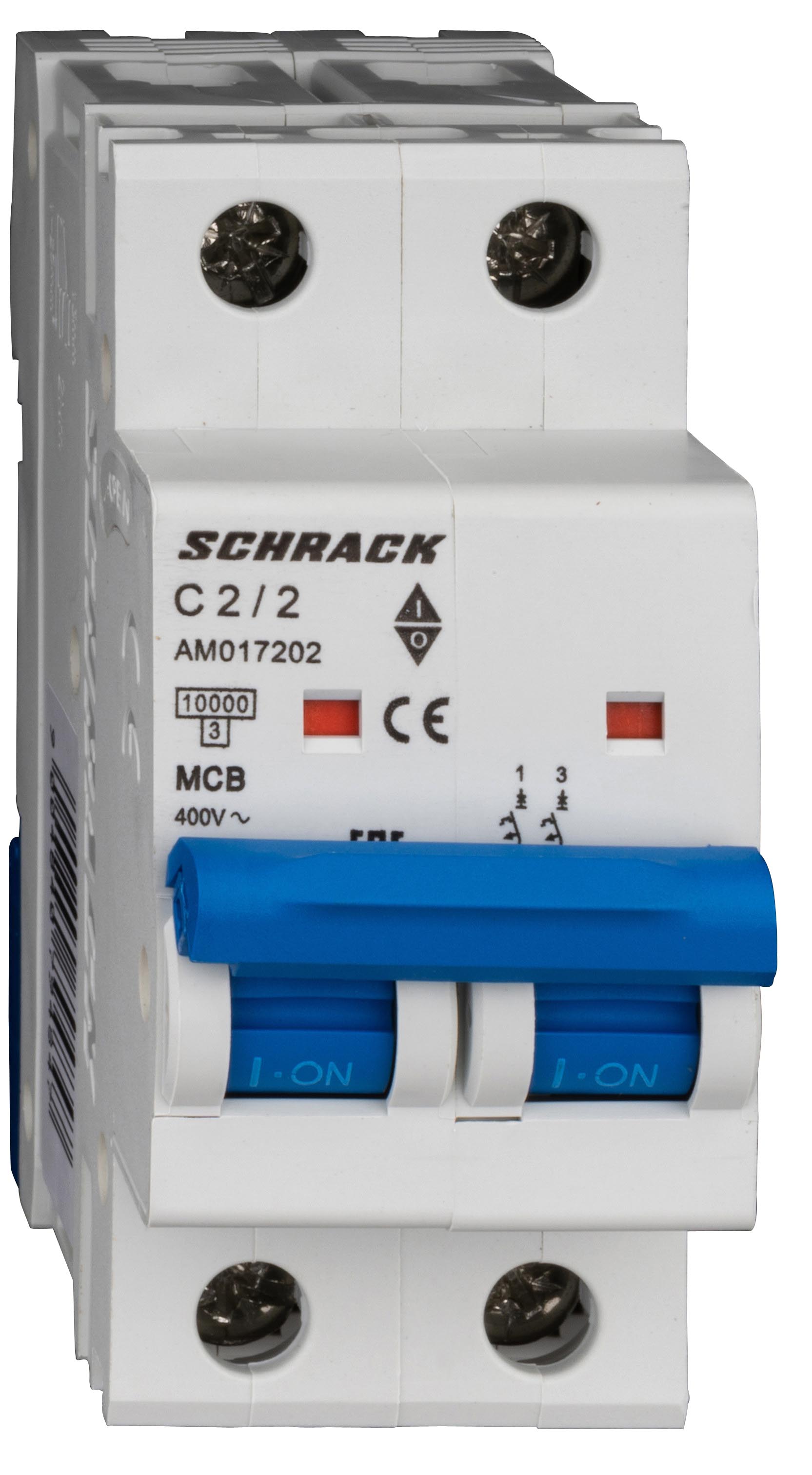 Intrerupator, Automat, AMPARO, Bipolar, 2P, Schrack, Curba, C, 2A, 10kA, Schrack, AM017202--