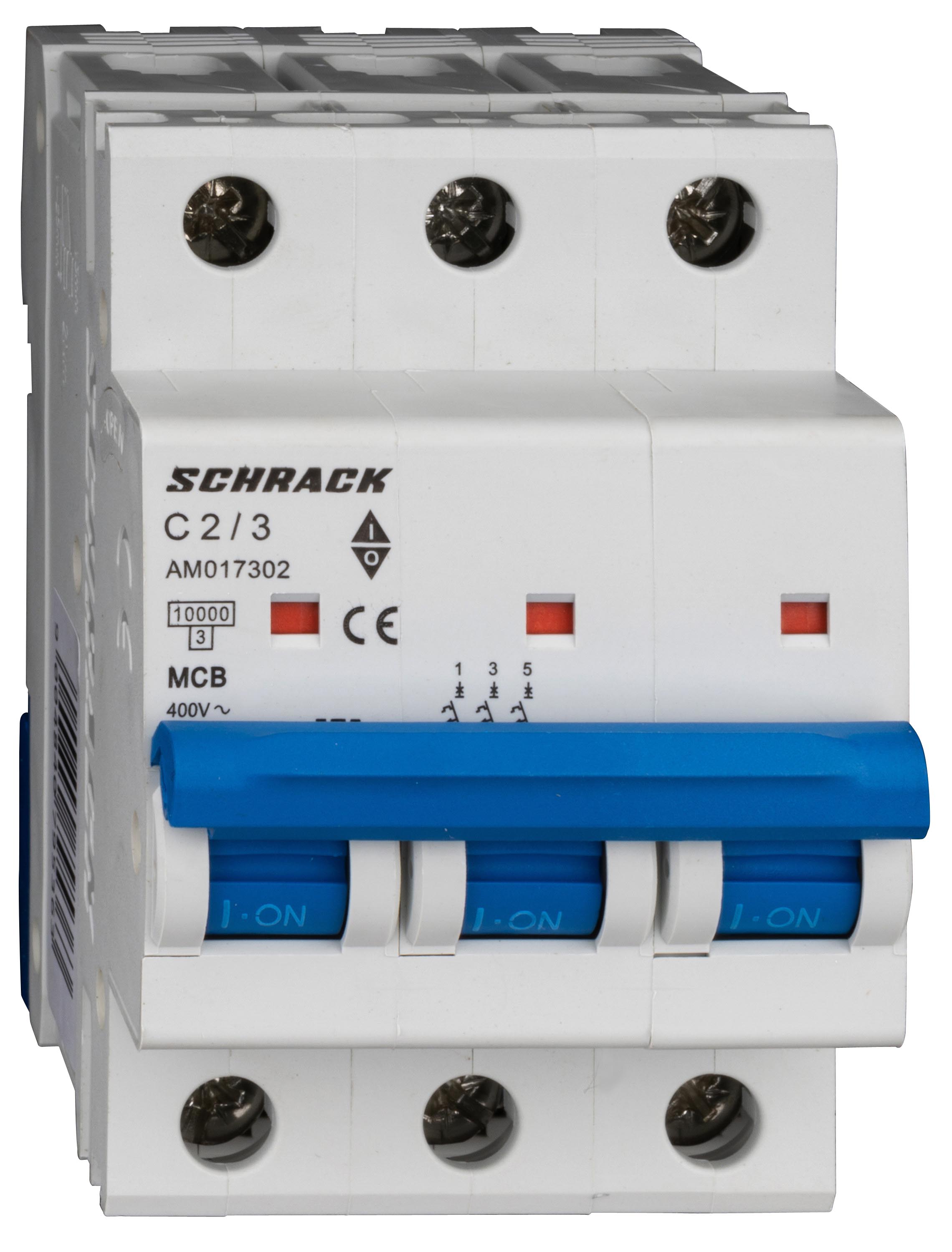Intrerupator, Automat, AMPARO, Tripolar, 3P, Schrack, Curba, C, 2A, 10kA, Schrack, AM017302--