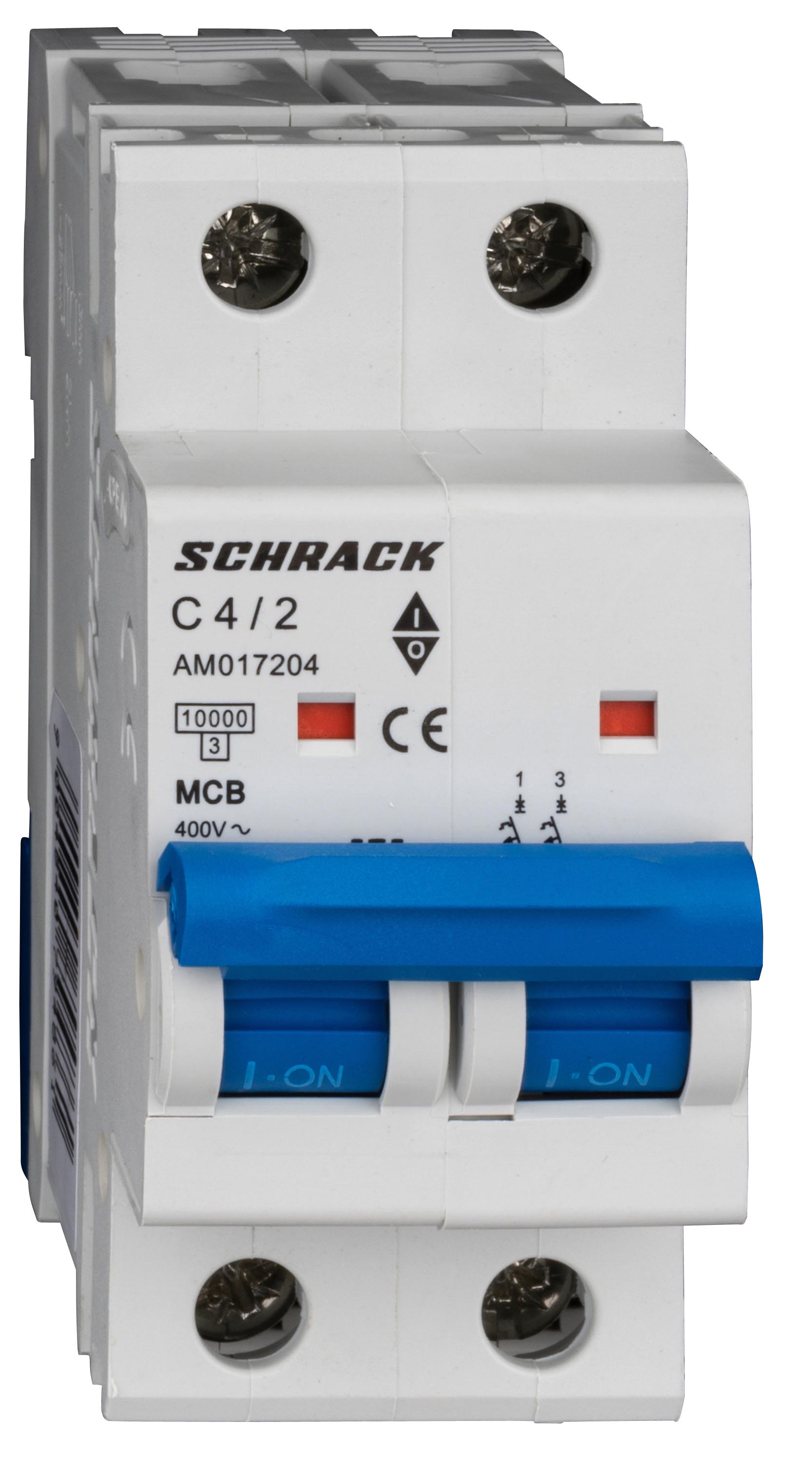 Intrerupator, Automat, AMPARO, Bipolar, 2P, Schrack, Curba, C, 4A, 10kA, Schrack, AM017204--
