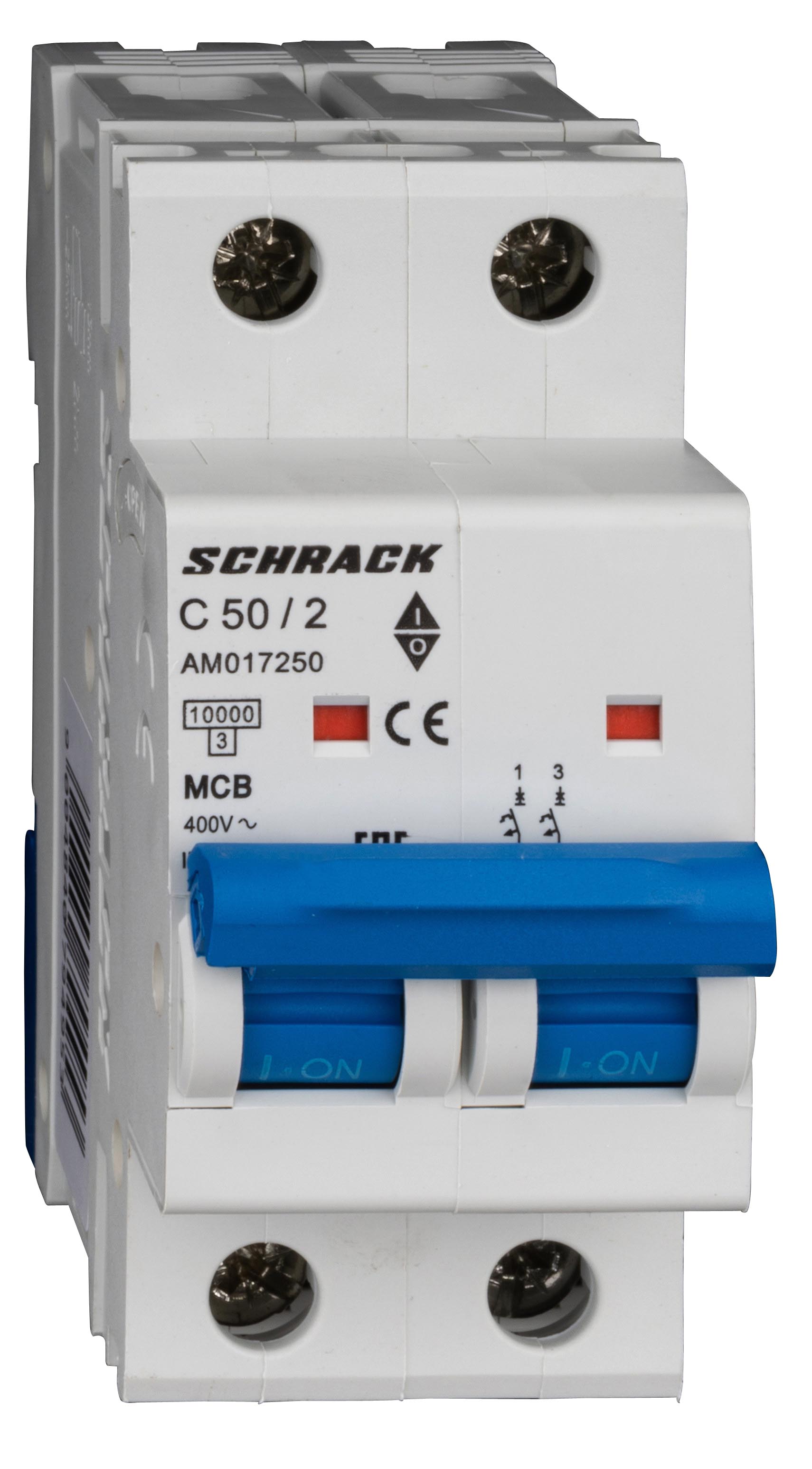 Intrerupator, automat, amparo, bipolar, 2p, schrack, curba, c, 50a, 10ka, schrack, am017250--