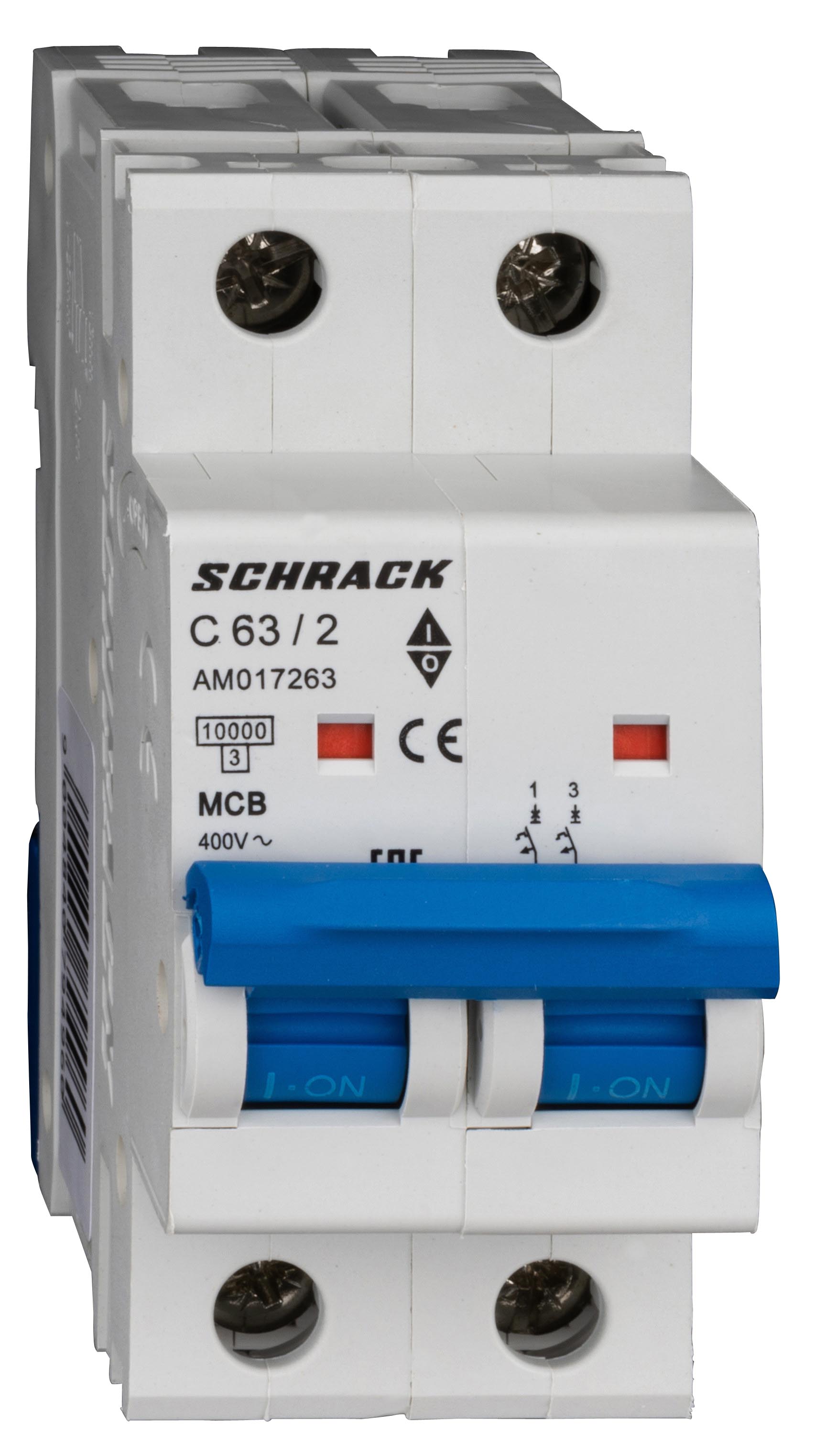 Intrerupator, Automat, AMPARO, Bipolar, 2P, Schrack, Curba, C, 63A, 10kA, Schrack, AM017263--