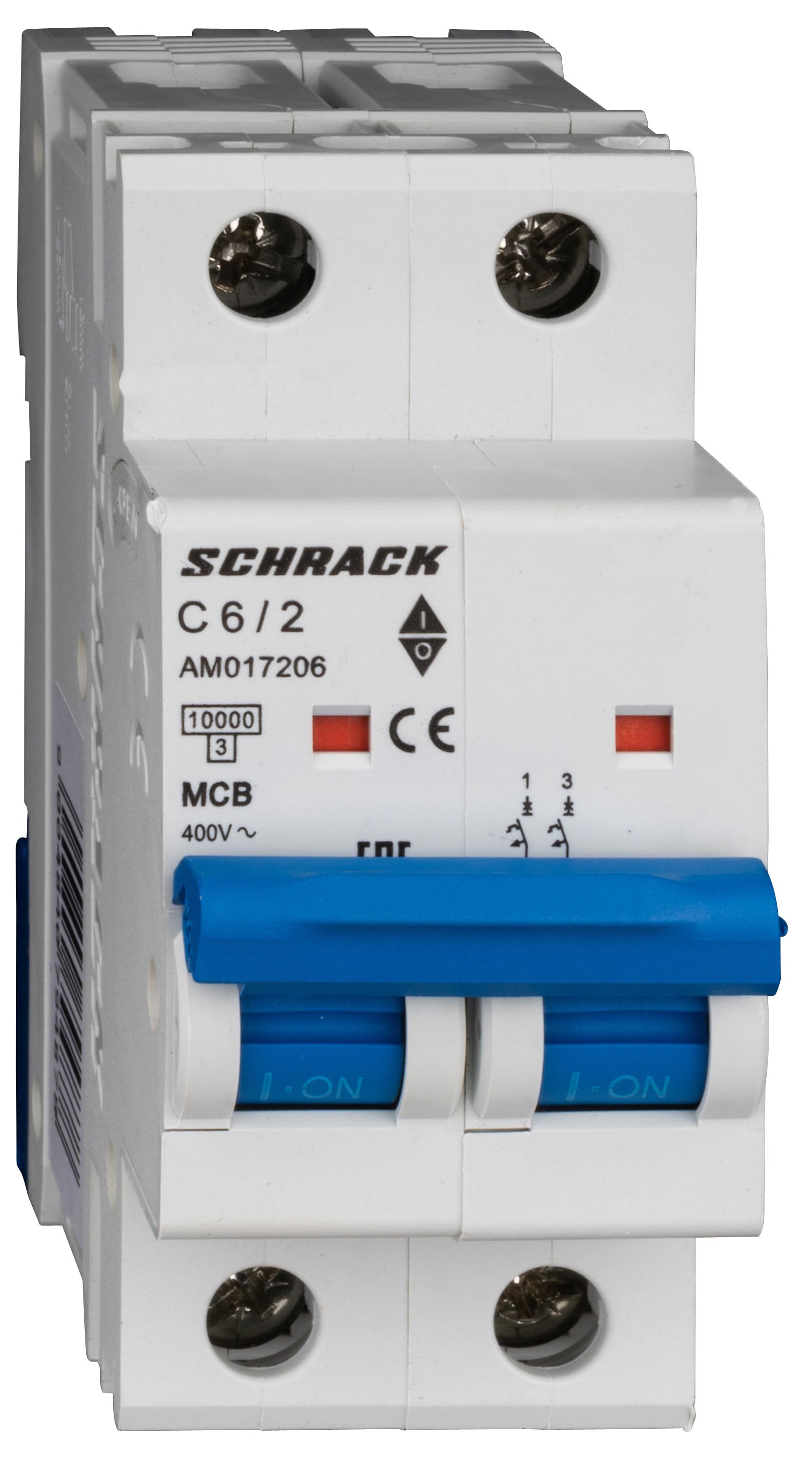 Intrerupator, Automat, AMPARO, Bipolar, 2P, Schrack, Curba, C, 6A, 10kA, Schrack, AM017206--