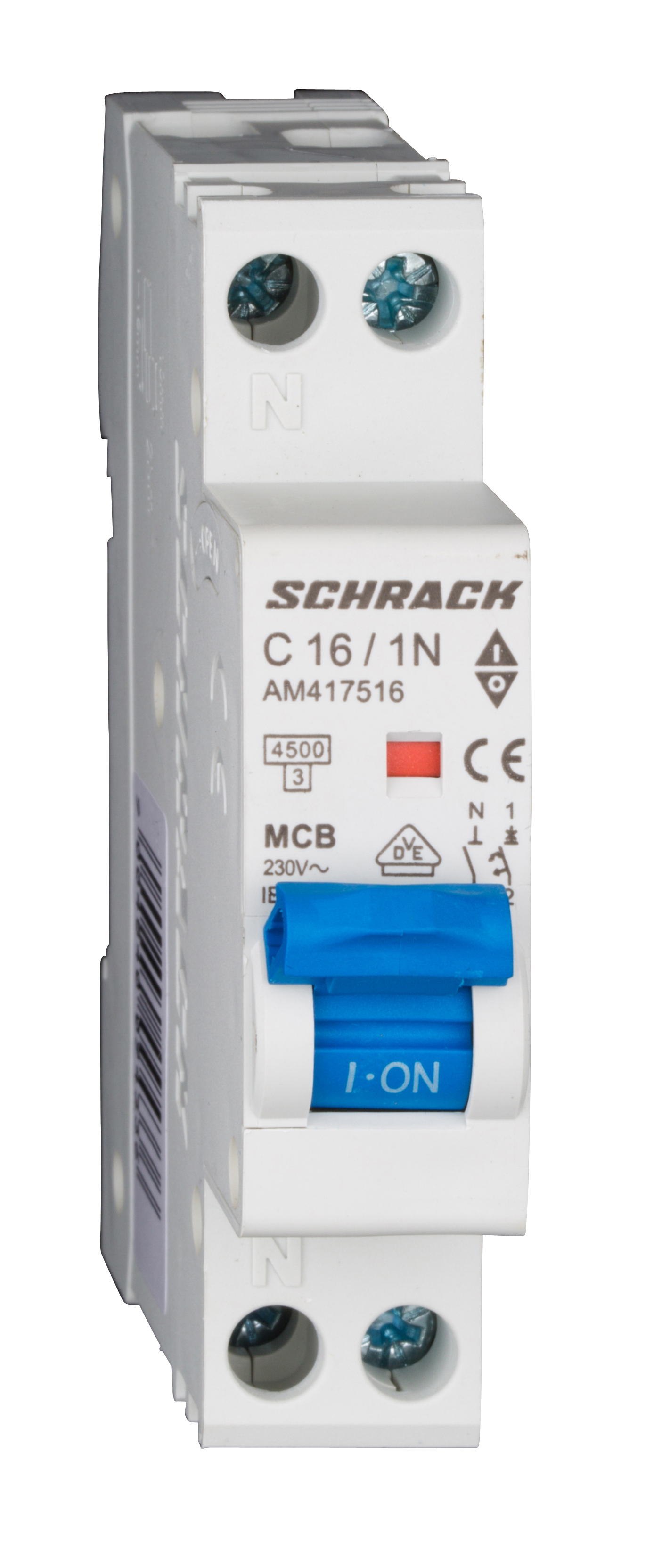 Intrerupator Automat AMPARO Bipolar 1P+N Schrack Curba C 16A 4.5kA Schrack AM417516--