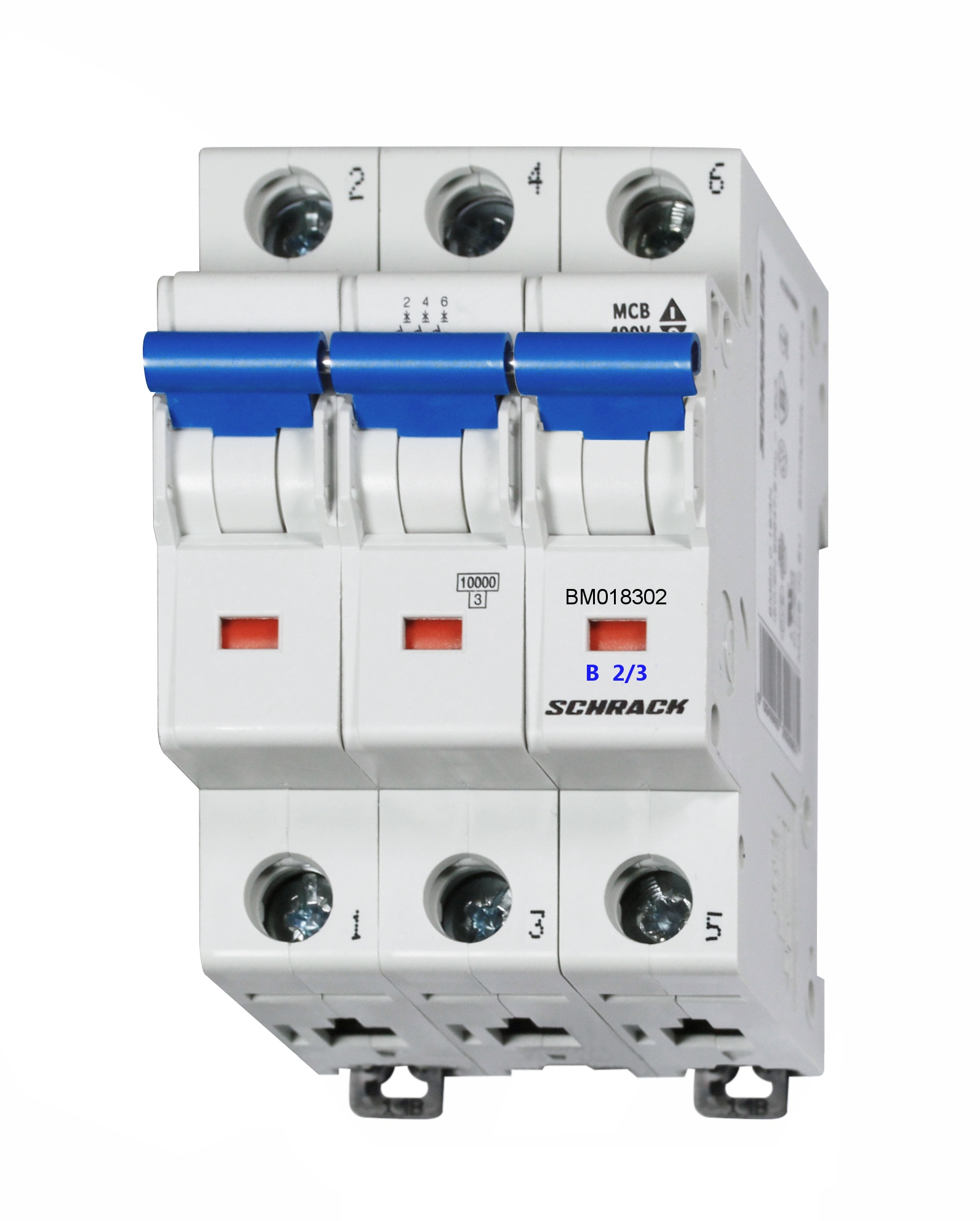 Intrerupator, automat, tripolar, 3p, schrack, curba, b, 2a, 10ka, schrack, bm018302--