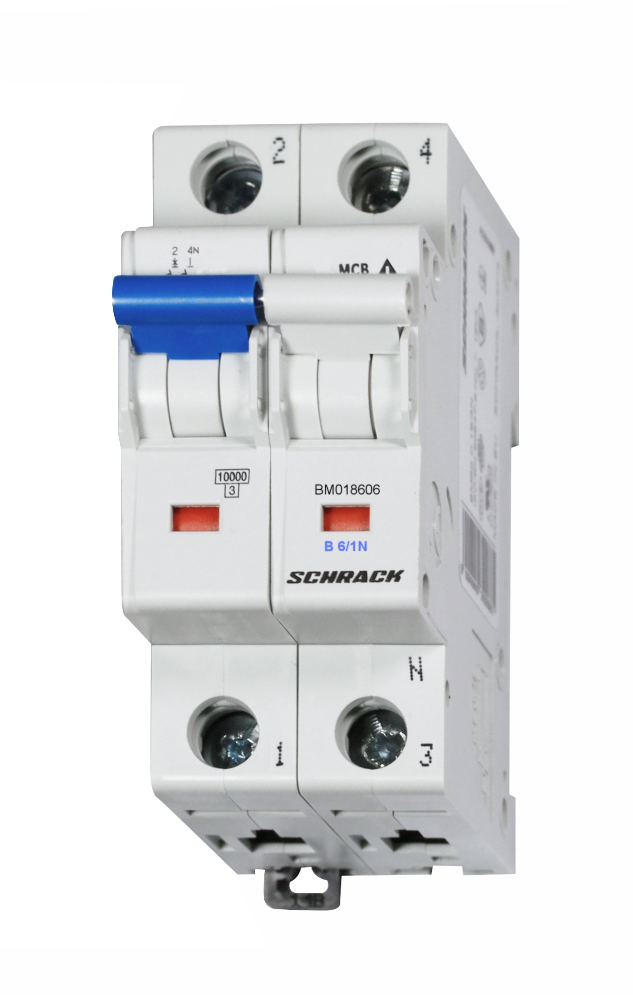 Intrerupator, automat, bipolar, 1p+n, schrack, curba, b, 6a, 10ka, schrack, bm018606--
