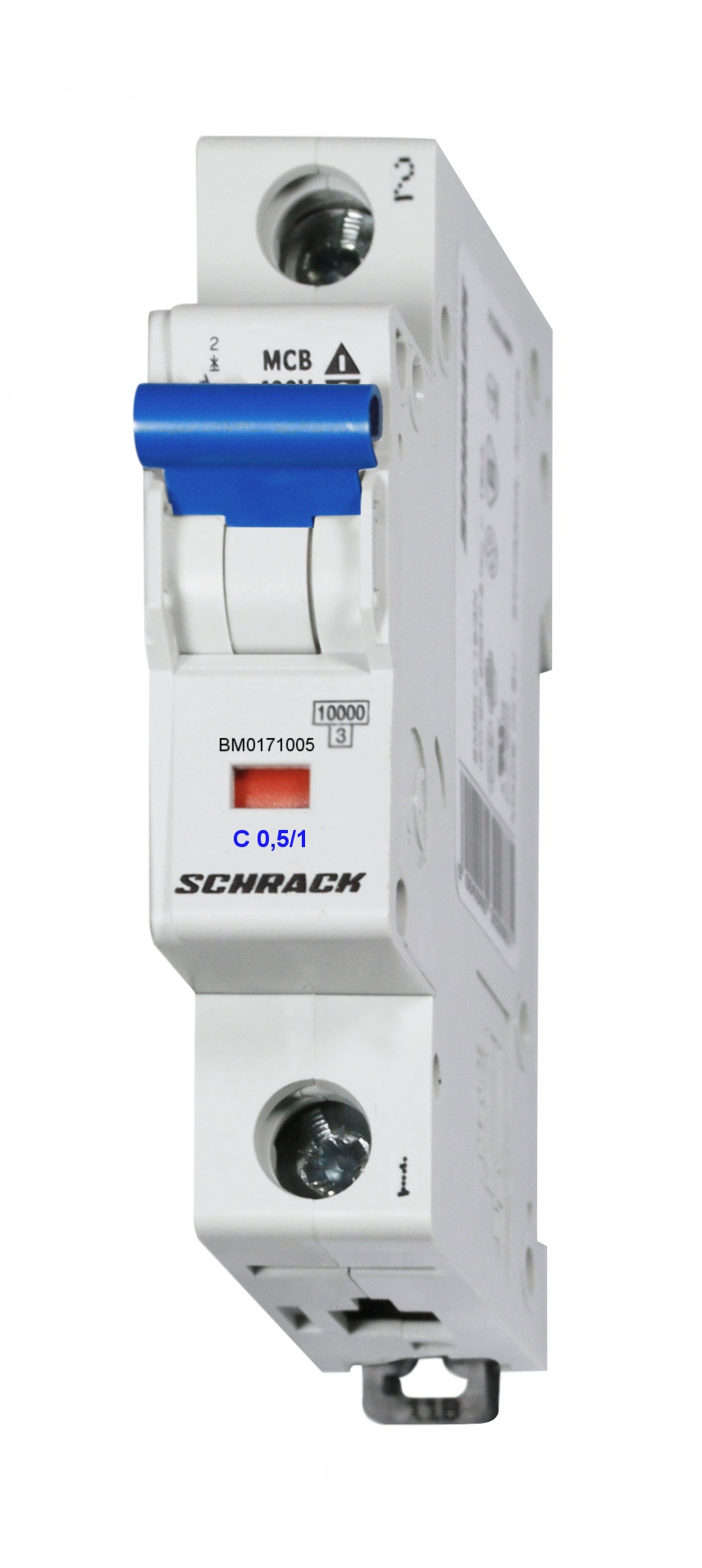 Intrerupator, automat, monopolar, 1p, schrack, curba, c, 0.5a, 10ka, schrack, bm0171005-