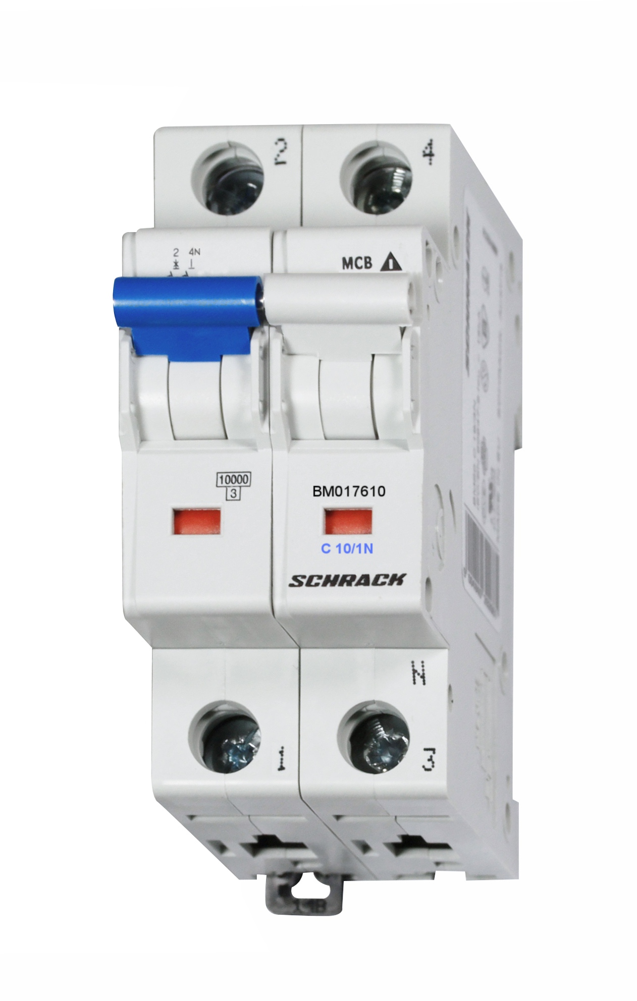 Intrerupator, automat, bipolar, 1p+n, schrack, curba, c, 10a, 10ka, schrack, bm017610--