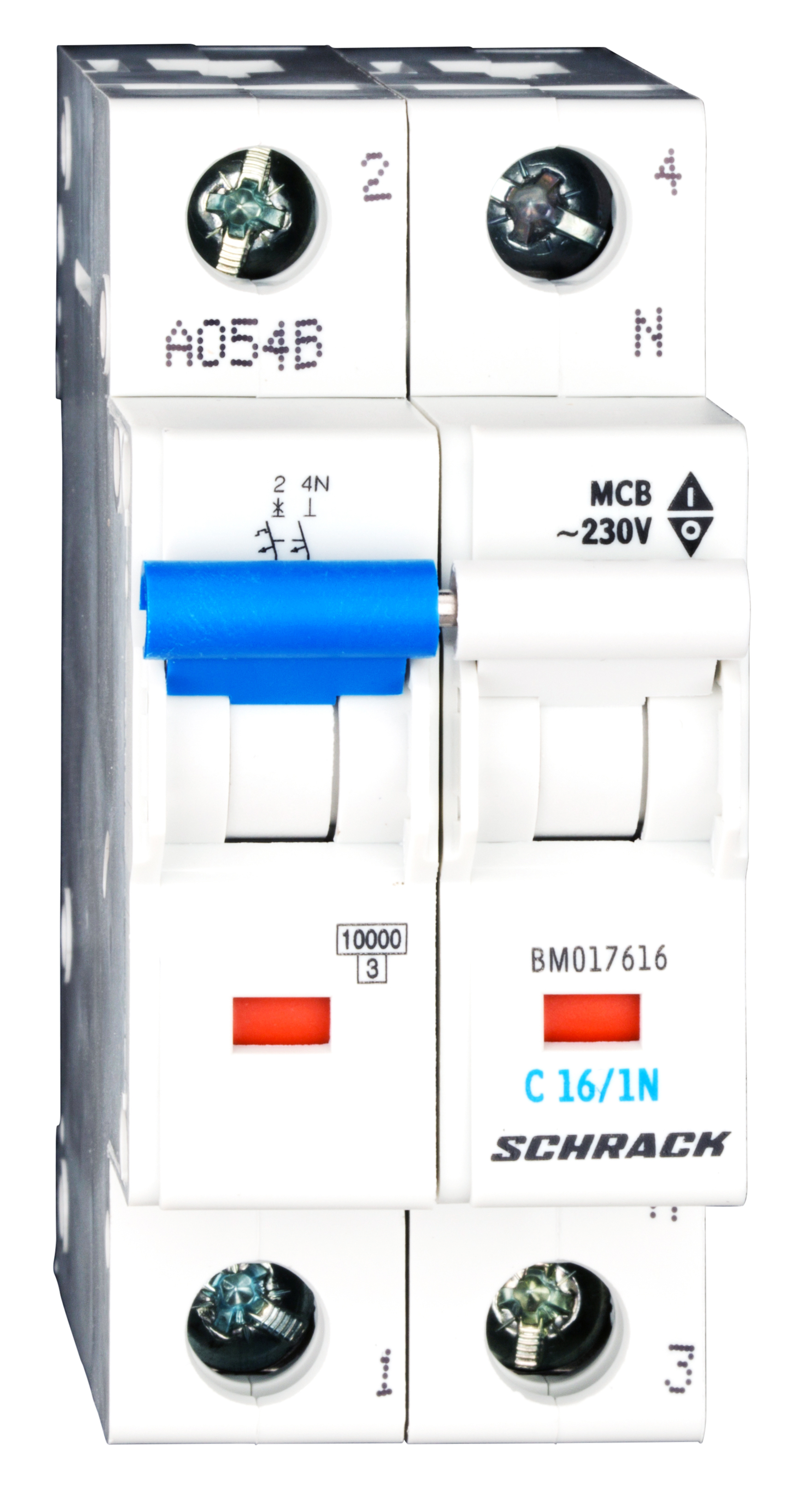 Intrerupator, Automat, Bipolar, 1P+N, Schrack, Curba, C, 16A, 10kA, Schrack, BM017616--