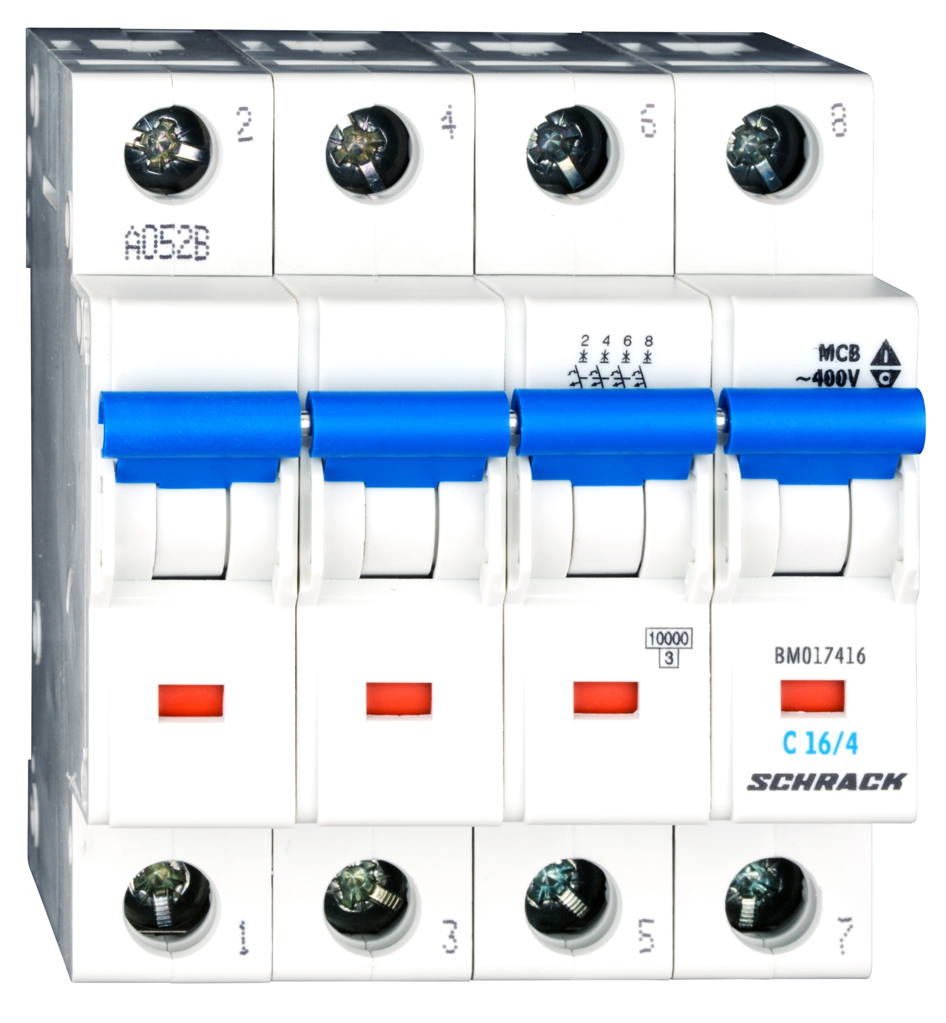 Intrerupator, automat, tetrapolar, 4p, schrack, curba, c, 16a, 10ka, schrack, bm017416--