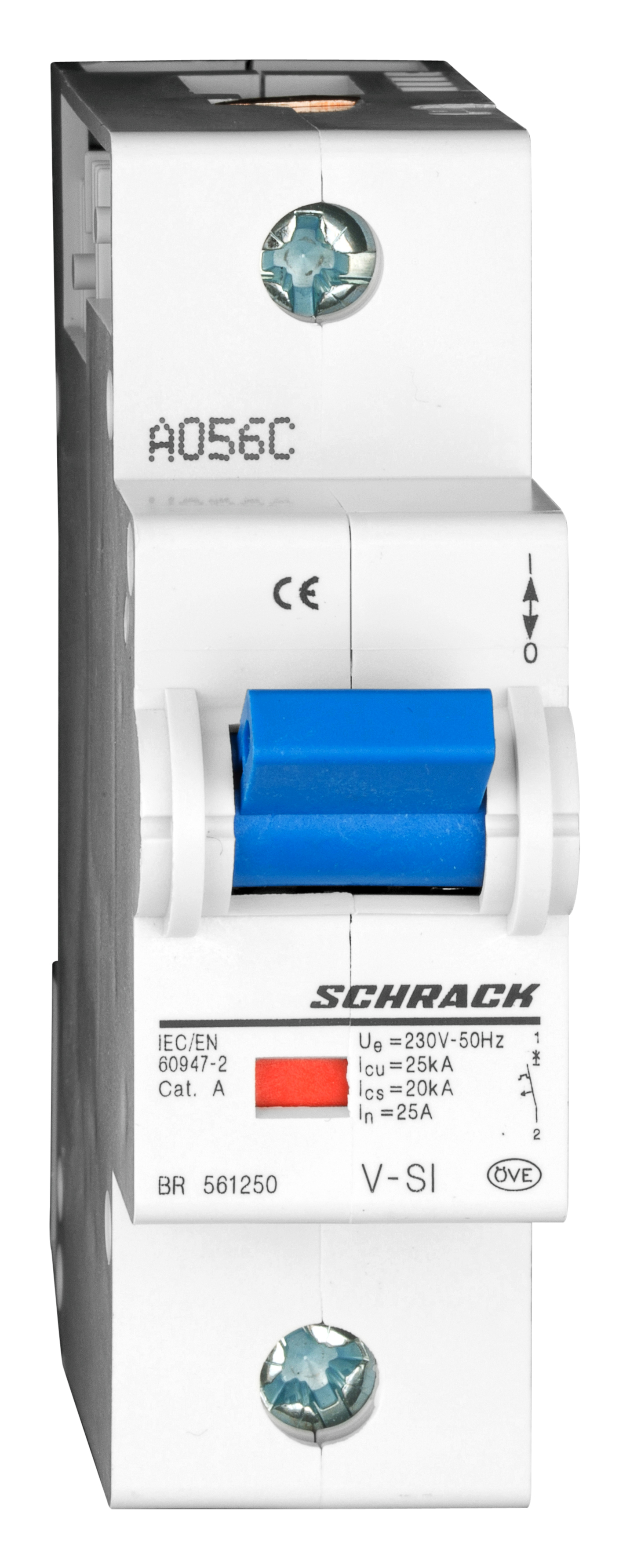Intrerupator, automat, monopolar, 1p, schrack, curba, c, 25a, schrack, br561250--