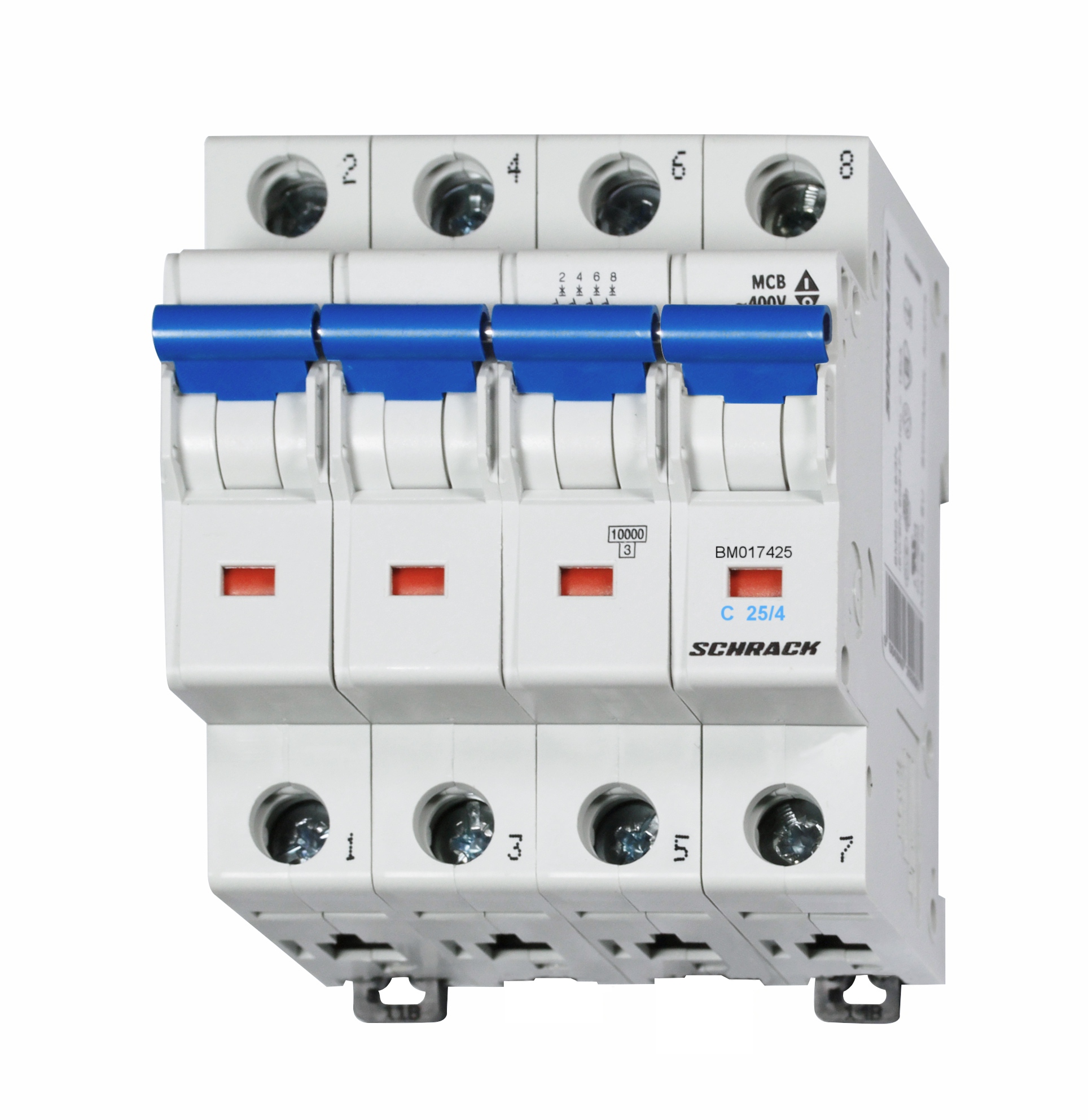 Intrerupator, automat, tetrapolar, 4p, schrack, curba, c, 25a, 10ka, schrack, bm017425--