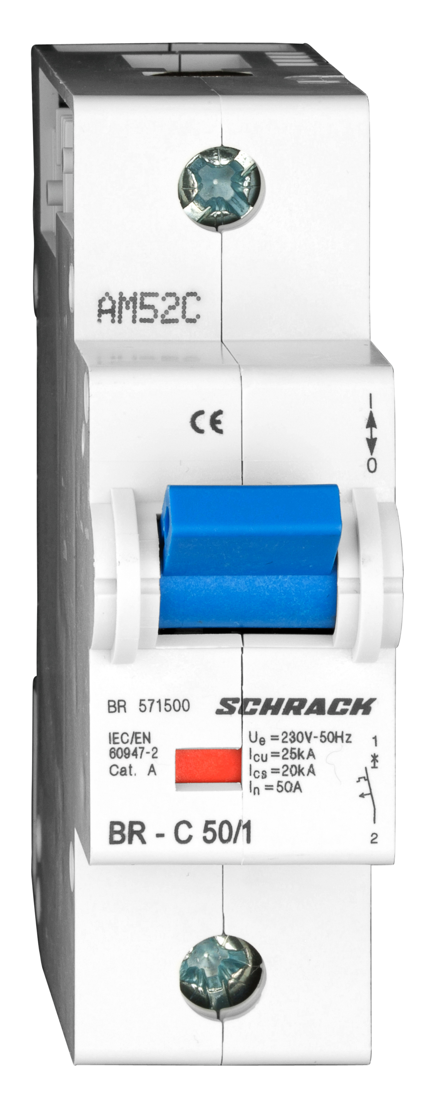 Intrerupator, automat, monopolar, 1p, schrack, curba, c, 50a, schrack, br571500--