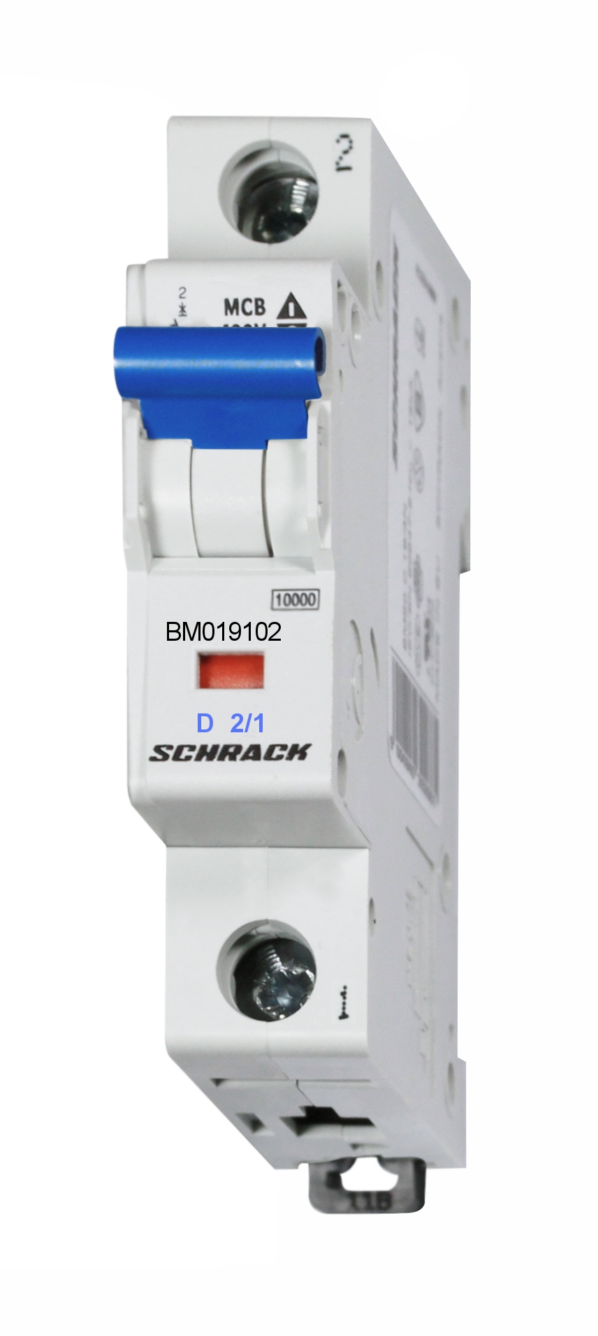 Intrerupator, Automat, Monopolar, 1P, Schrack, Curba, D, 2A, 10kA, Schrack, BM019102-- 
