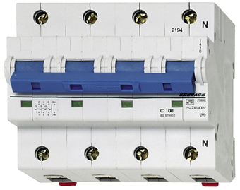 Intrerupator, Automat, Tetrapolar, 3P+N, Schrack, Curba, D, 80A, Schrack, BR598800-- 