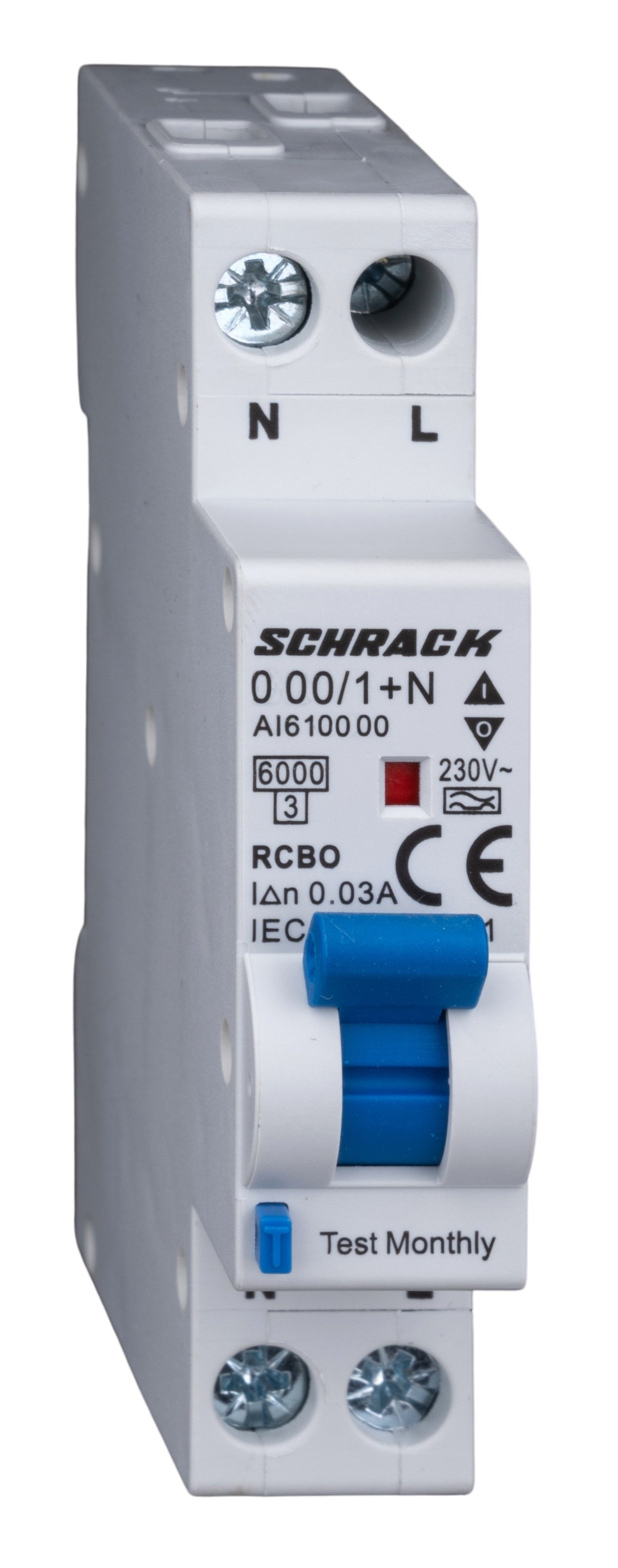Intrerupator automat diferential Schrack Tip A Bipolar 1P+N Curba B 10A 30mA 6kA