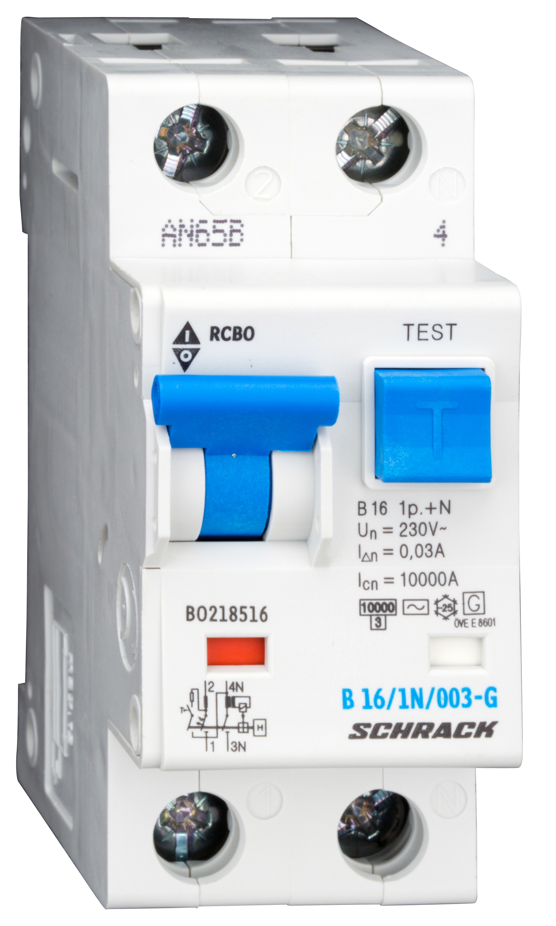 Intrerupator, automat, diferential, schrack, tip ac/g, bipolar, 1p+n, curba b, 16a, 30ma, 10ka