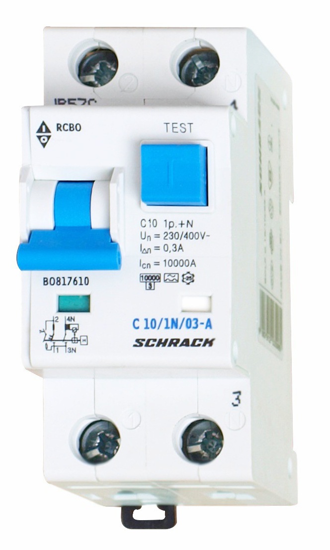 Intrerupator, automat, diferential, schrack, tip a, bipolar, 1p+n, curba c, 10a, 300ma, 10ka