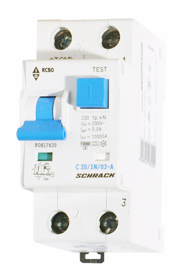 Intrerupator, automat, diferential, Schrack, Tip A, Bipolar, 1P+N, Curba C, 16A, 300mA, 10kA