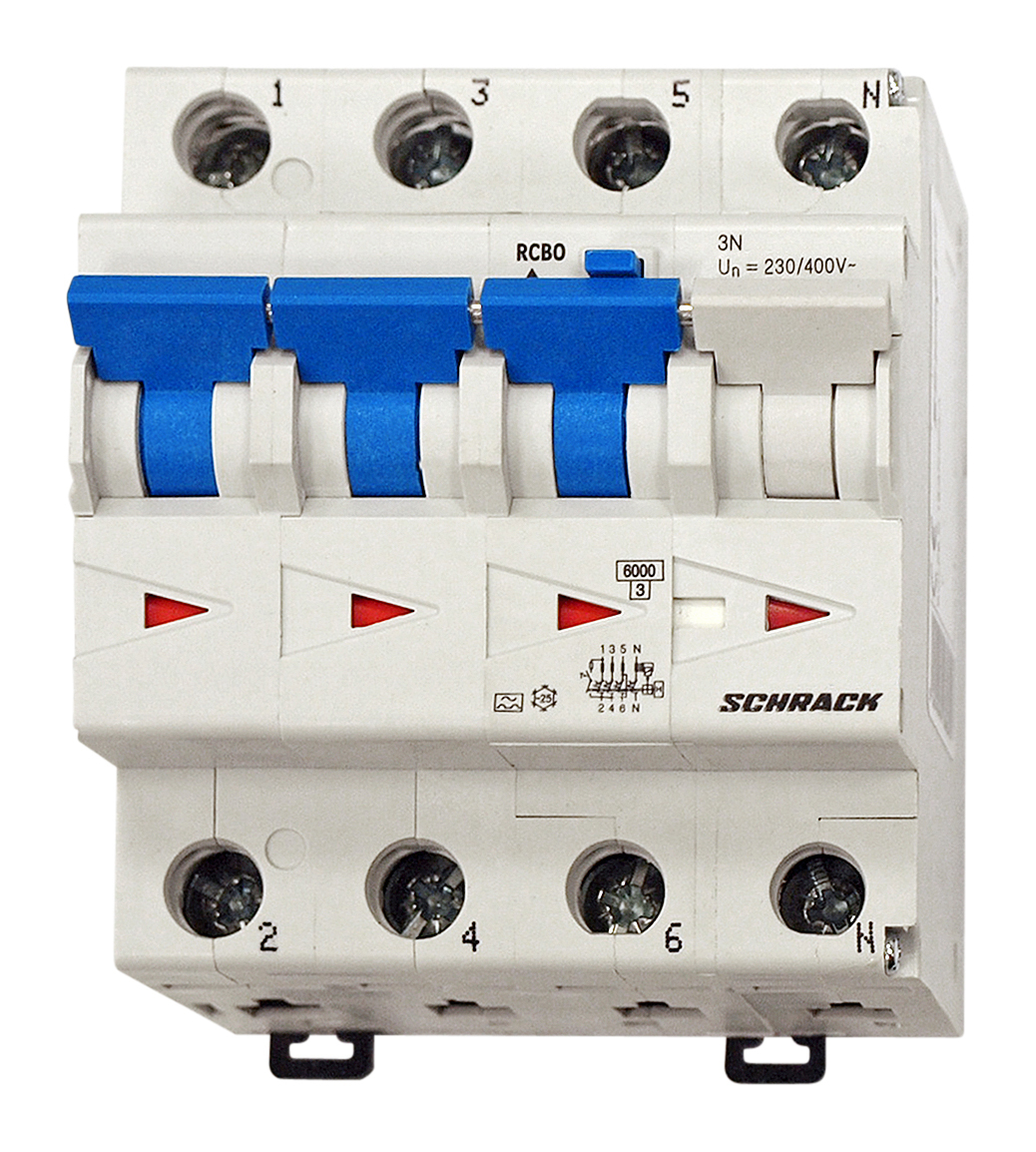 Intrerupator, automat, diferential, schrack, tip a, tetrapolar, 3p+n, curba d, 16a, 30ma, 6ka