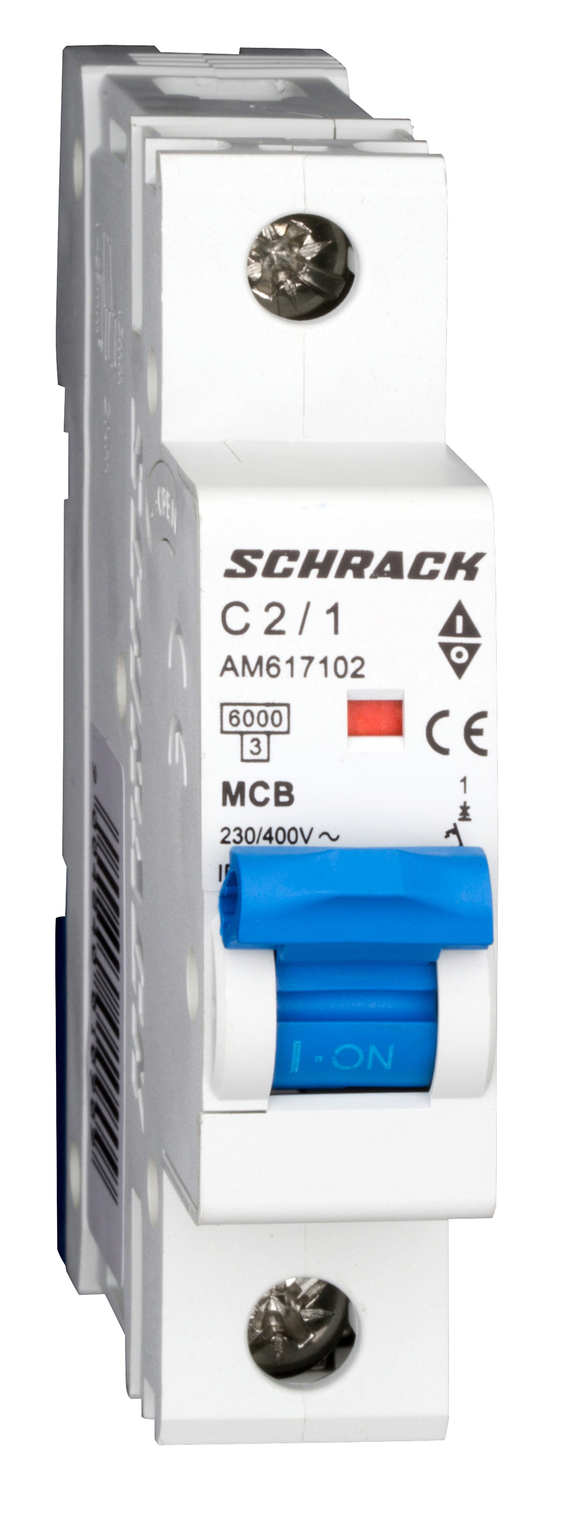 Intrerupator Automat MCB AMPARO Monopolar 1P Curba C 2A 6kA Schrack AM617102--