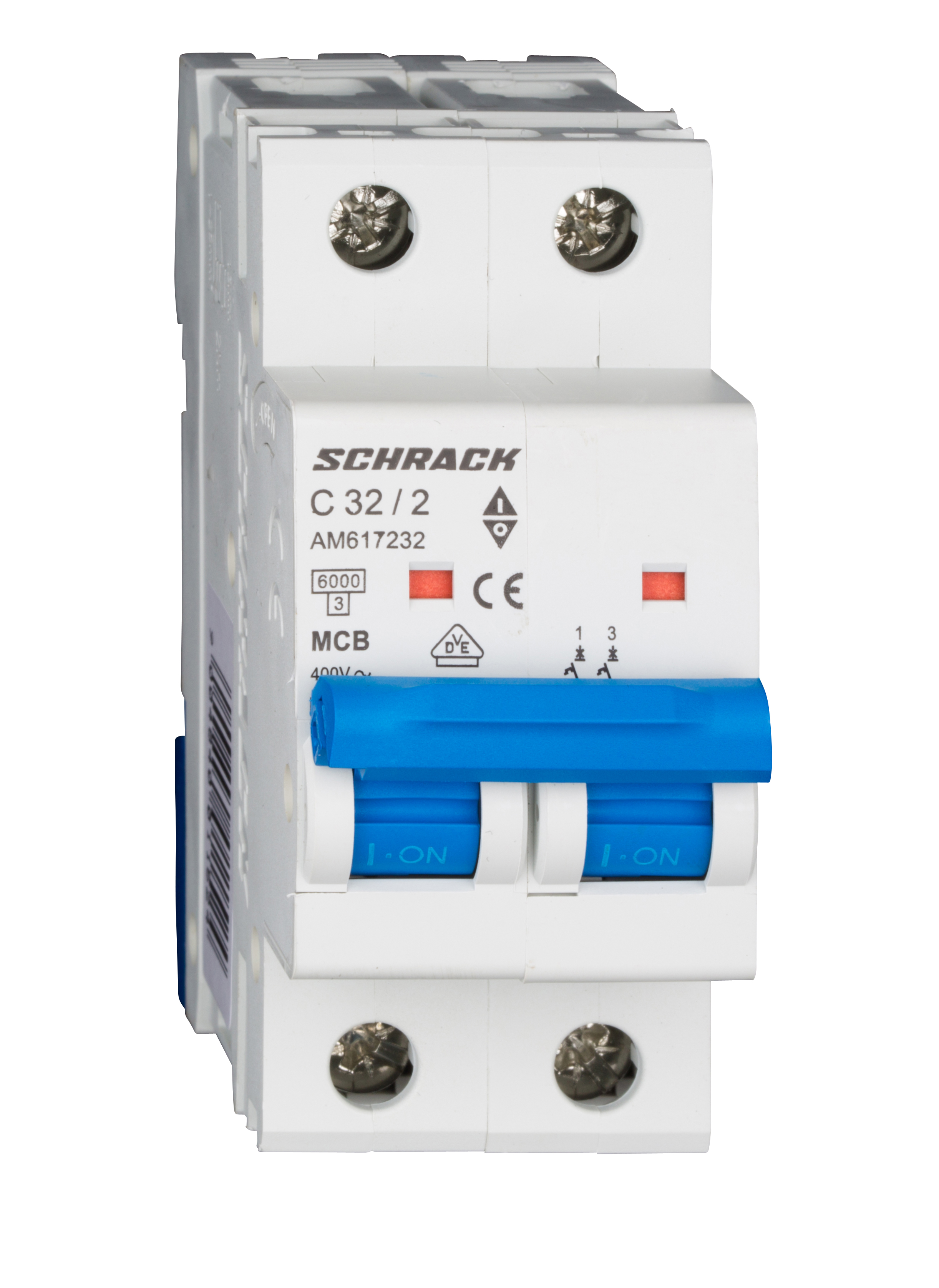 Intrerupator Automat MCB AMPARO Bipolar 2P Curba C 32A 6kA Schrack AM617232--
