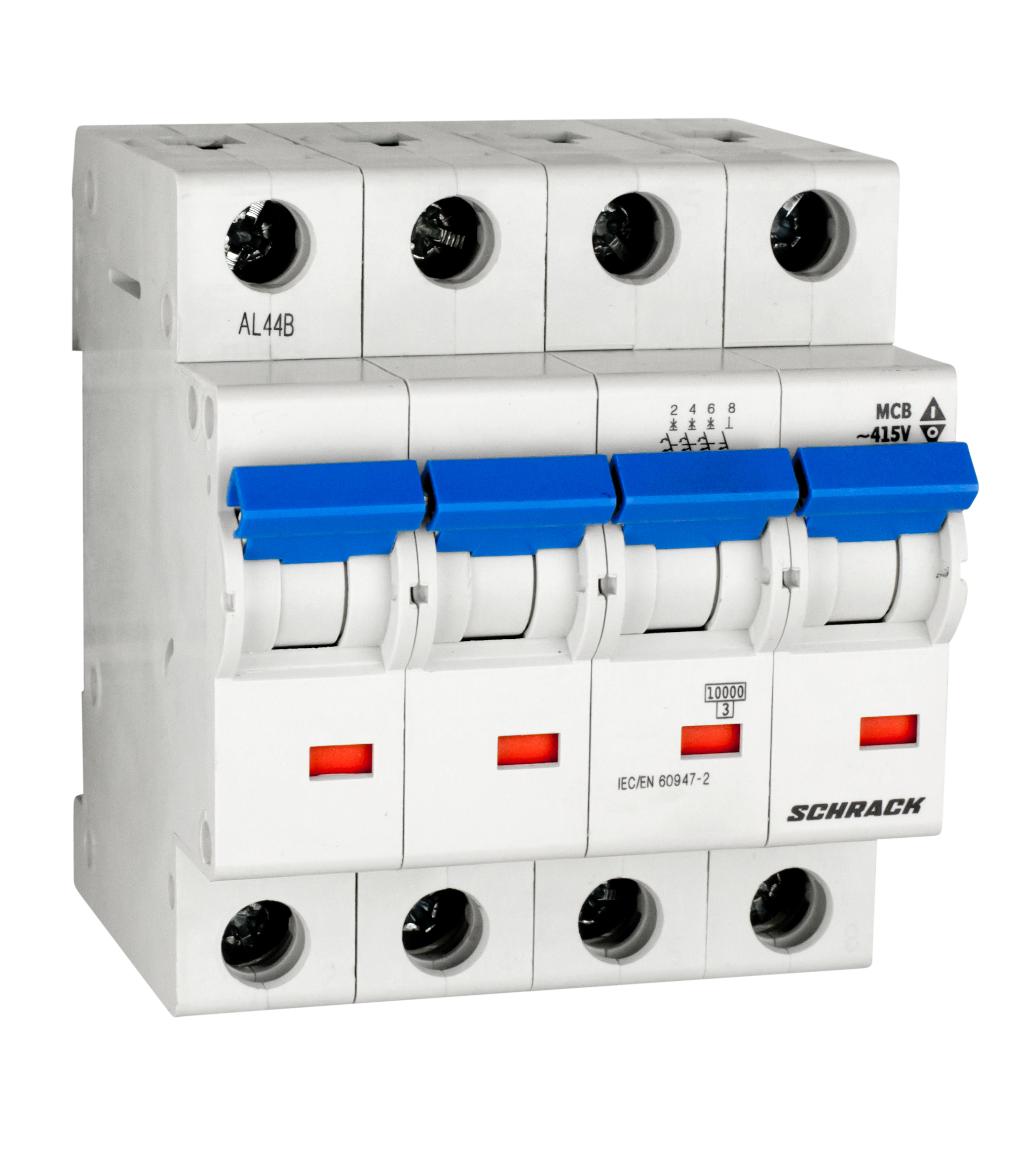 Intrerupator, automat, mcb, tetrapolar, 4p, curba, c, 25a, 40°c, 10ka, schrack, bm017425me