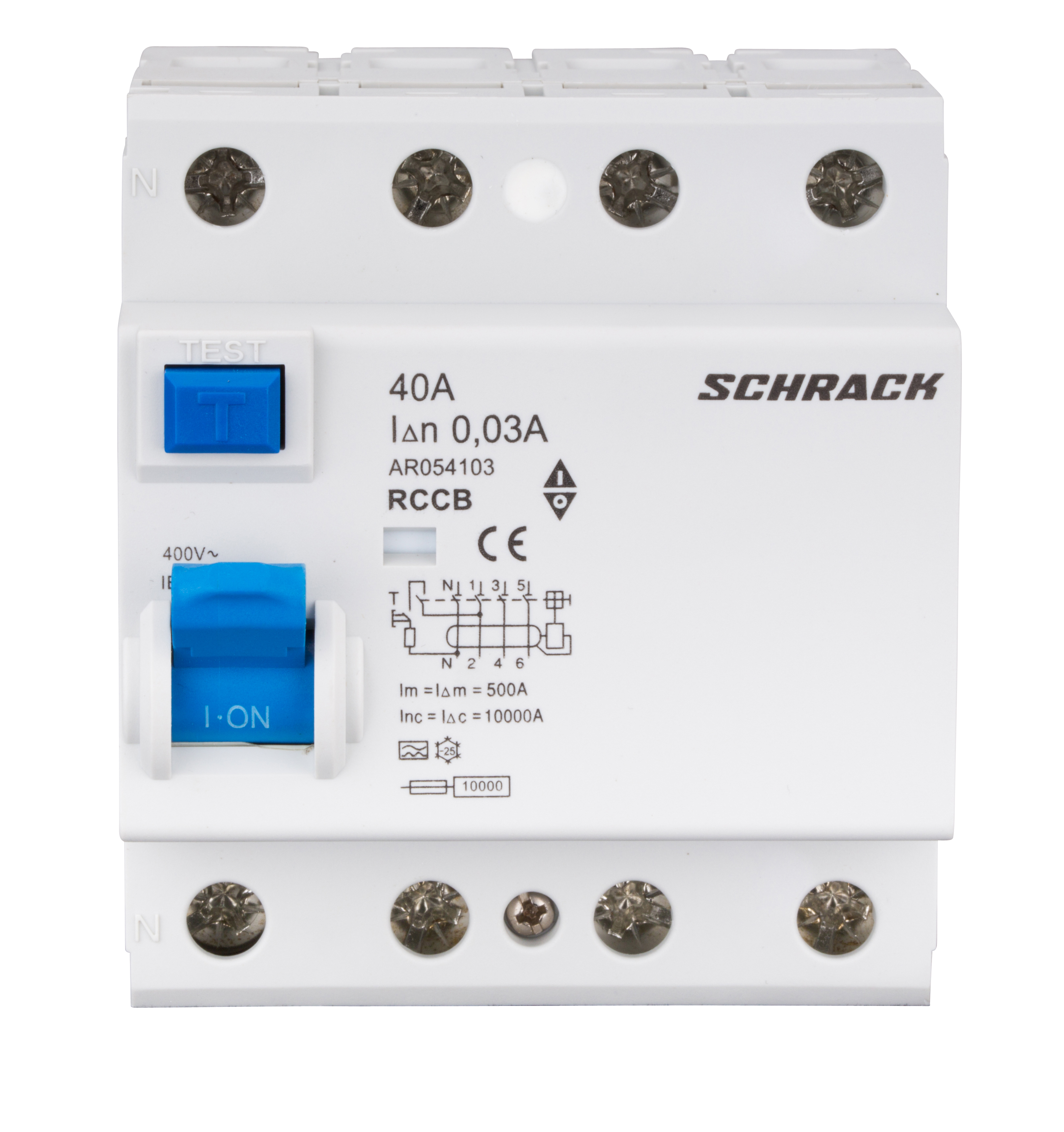 Intrerupator diferential Schrack AMPARO Tip A Tetrapolar 4P 40A 30mA 10kA
