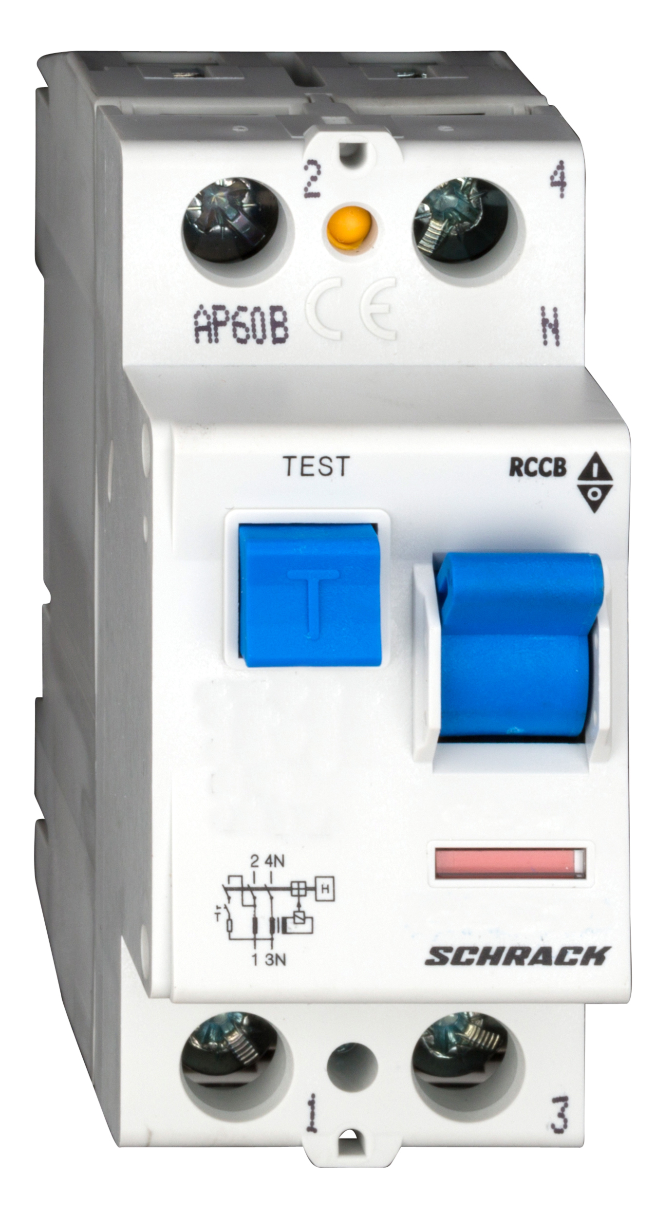 Intrerupator, diferential, schrack, tip a, bipolar, 2p, 40a, 100ma, 10ka