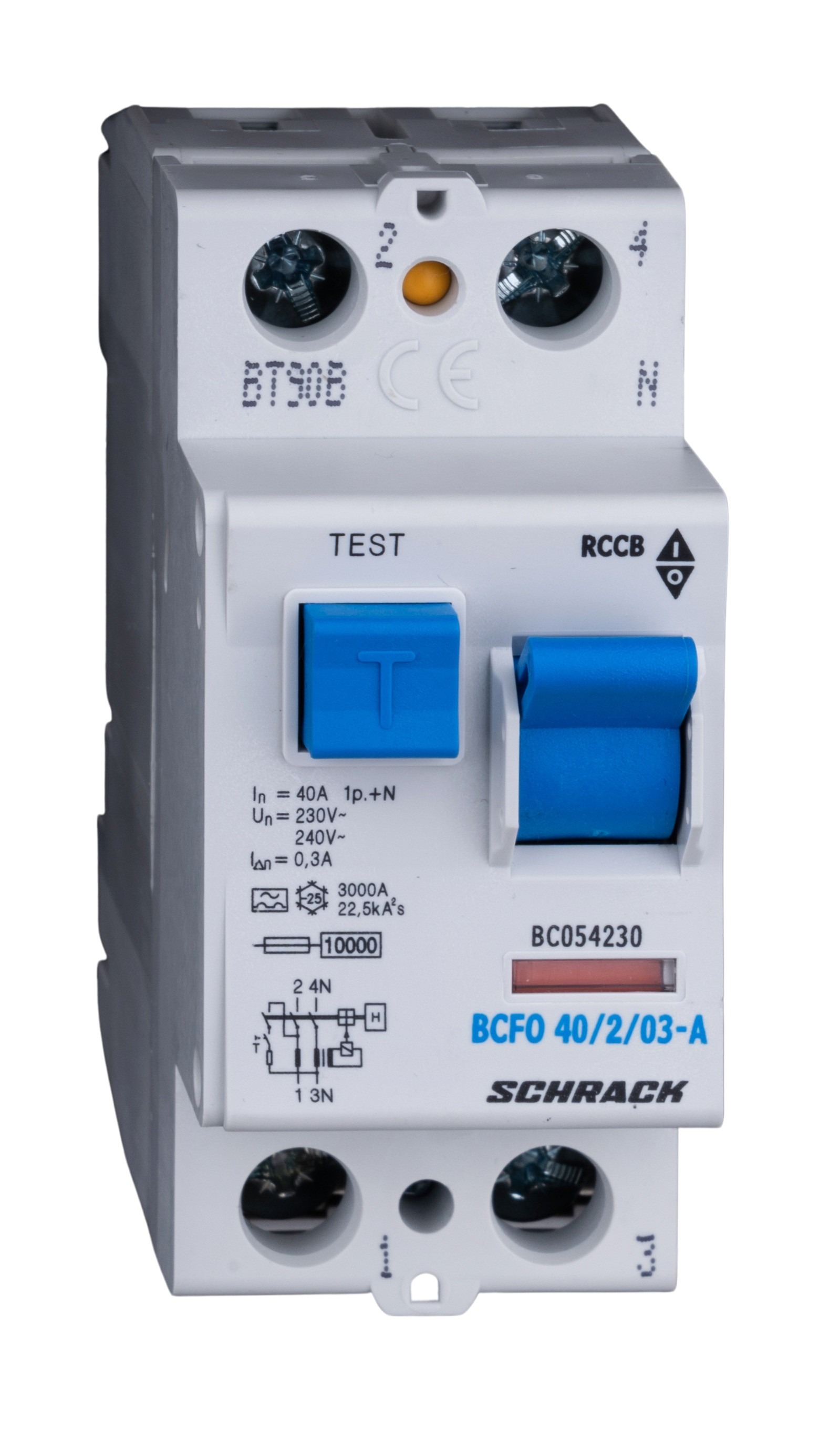 Intrerupator, diferential, schrack, tip a, bipolar, 2p, 40a, 300ma, 10ka