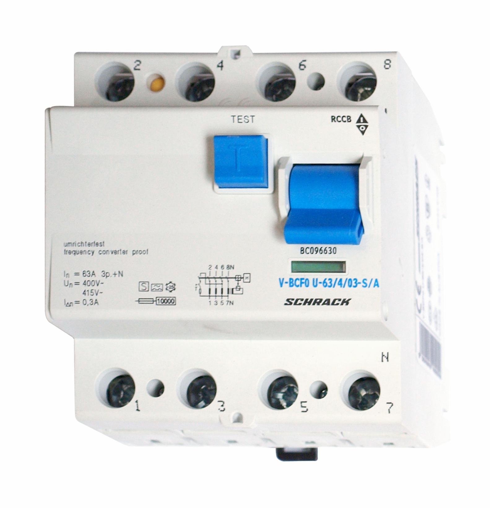 Intrerupator, diferential, schrack, tip a, tetrapolar, 4p, 63a, 300ma, 10ka