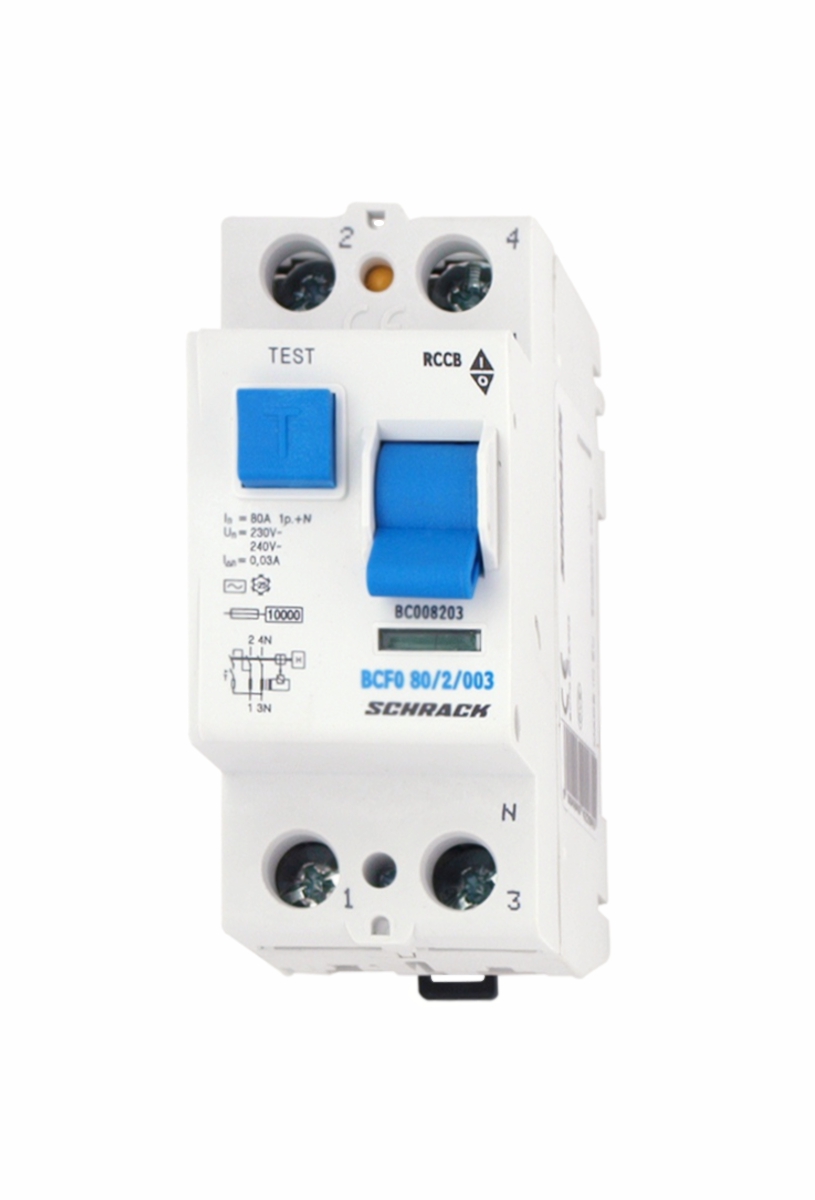 Intrerupator, diferential, schrack, tip a, bipolar, 2p, 80a, 30ma, 10ka