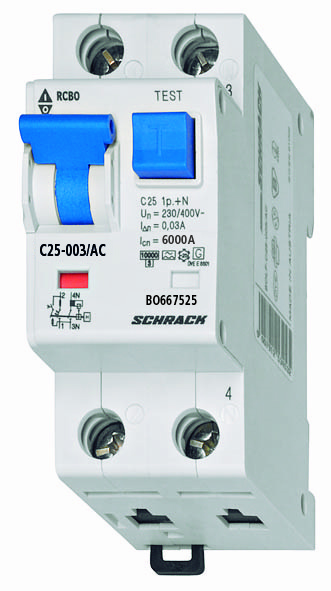 Intrerupator, automat, diferential, schrack, tip a, bipolar, 1p+n, curba c, 32a, 30ma, 6ka