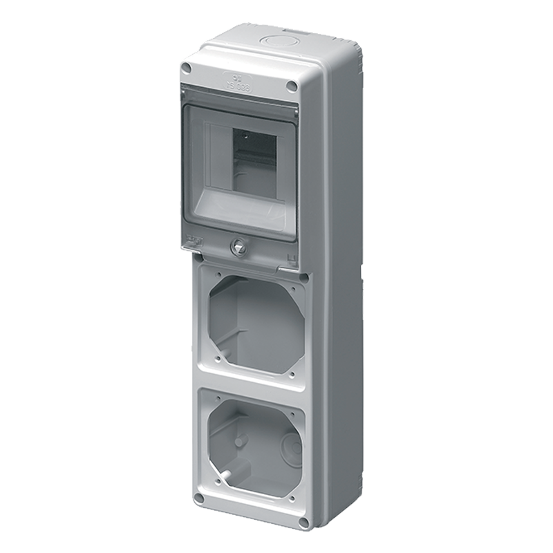 Tablou, organizator industrial, pentru 2 prize, VERTICAL, 4 MOD, Elmark, 53EC69021