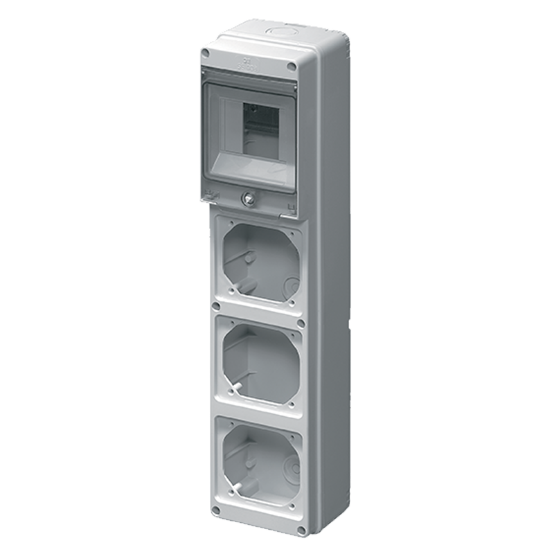 Tablou, organizator industrial, pentru 3 prize, VERTICAL, 4 MOD, Elmark, 53EC69022