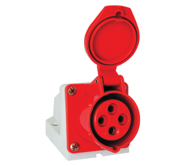 Priza fixa HT-144 125A IP44 3P+E 400V Elmark 37144