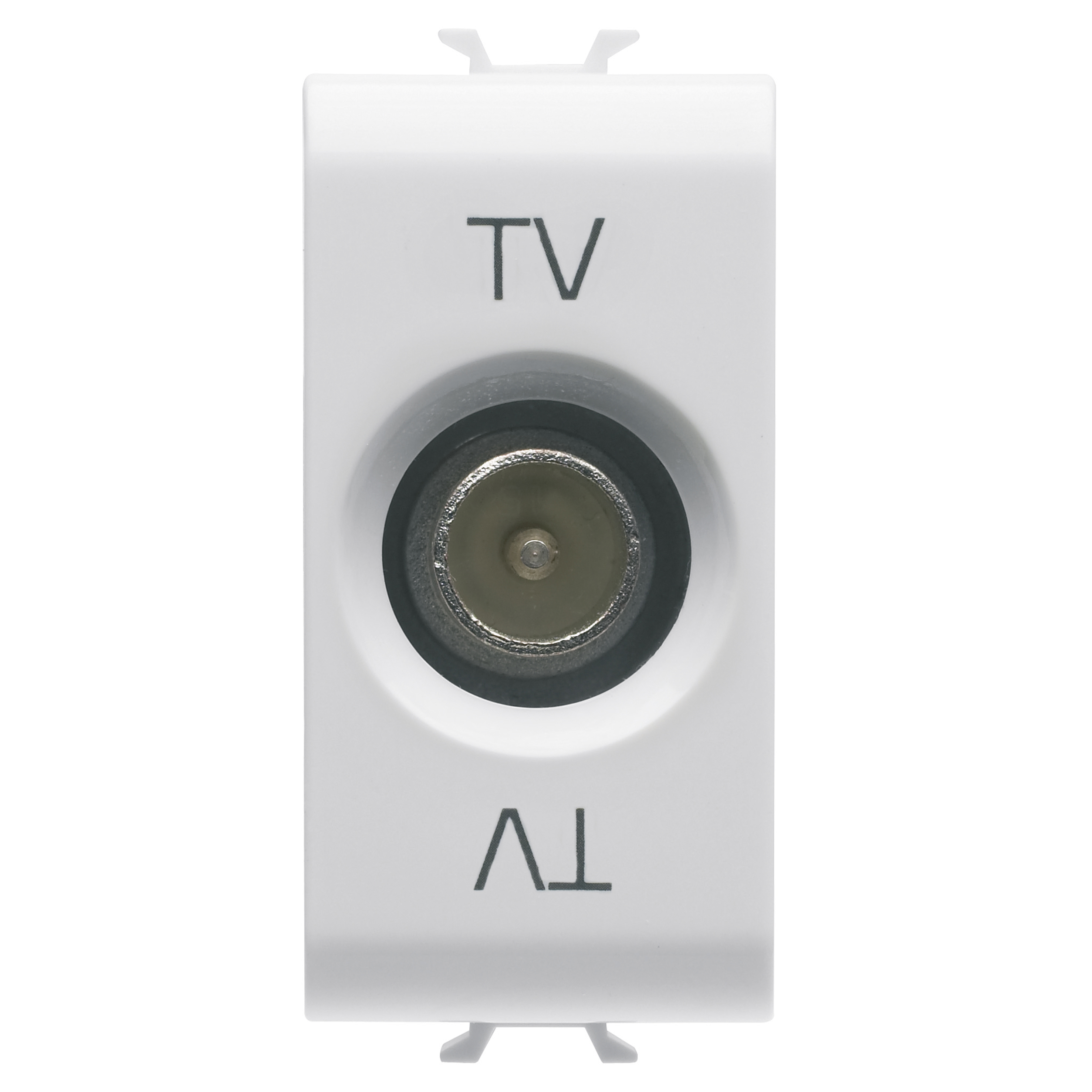Priza TV trecere Gewiss Chorus 5DB 1M TATA 9.5MM alb, lucios, GW10362 