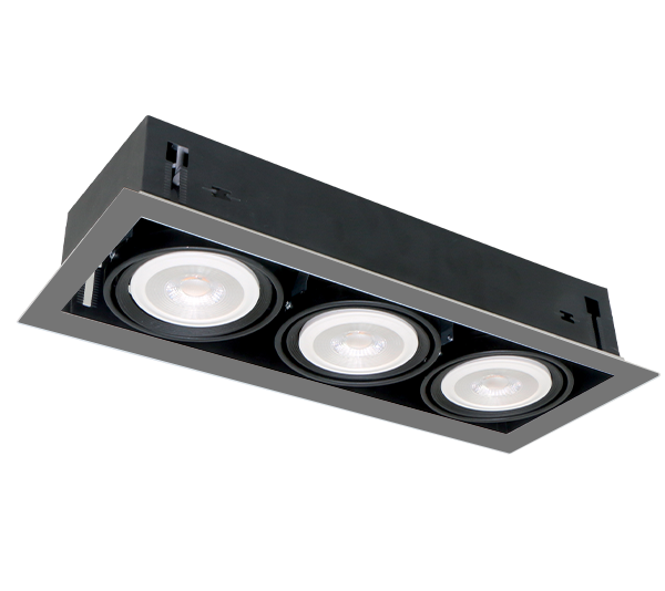 Spot, Elmark, Cu, LED, Quad310, 10W, 3X E27, Lumina neutra (4000K), Gri, Inchis, 92Q31040Dgr