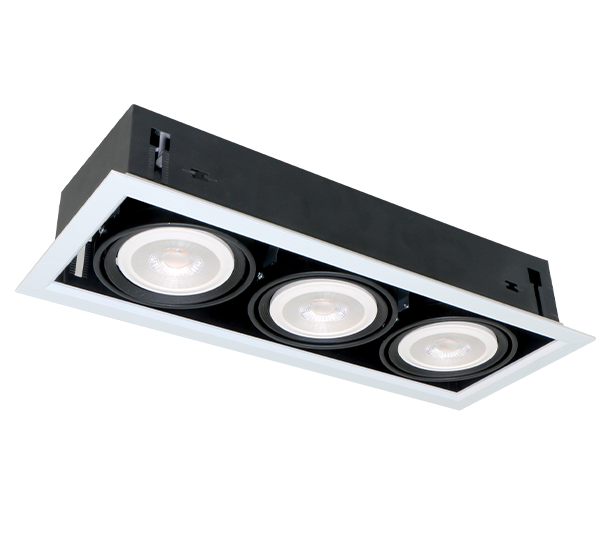 Spot, Elmark, Cu, LED, Quad312, 12W, 3X E27, Lumina calda (2700K), Gri, Inchis, 92Q31227Dgr