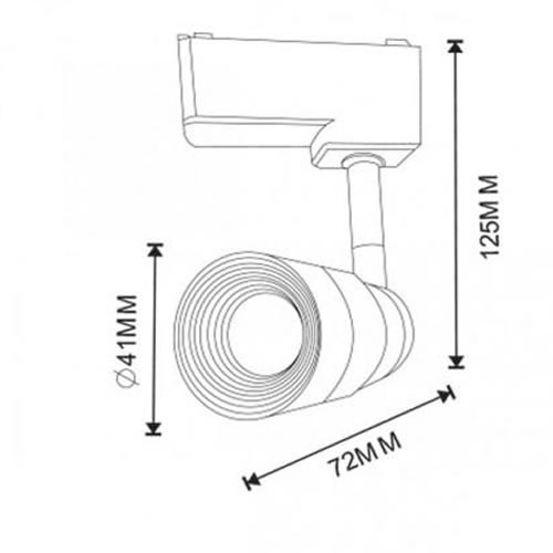 Spot Led Pe Sina, Horoz, Porto, 7W, Argintiu, 4200K, 100-240V, 018-013-0007