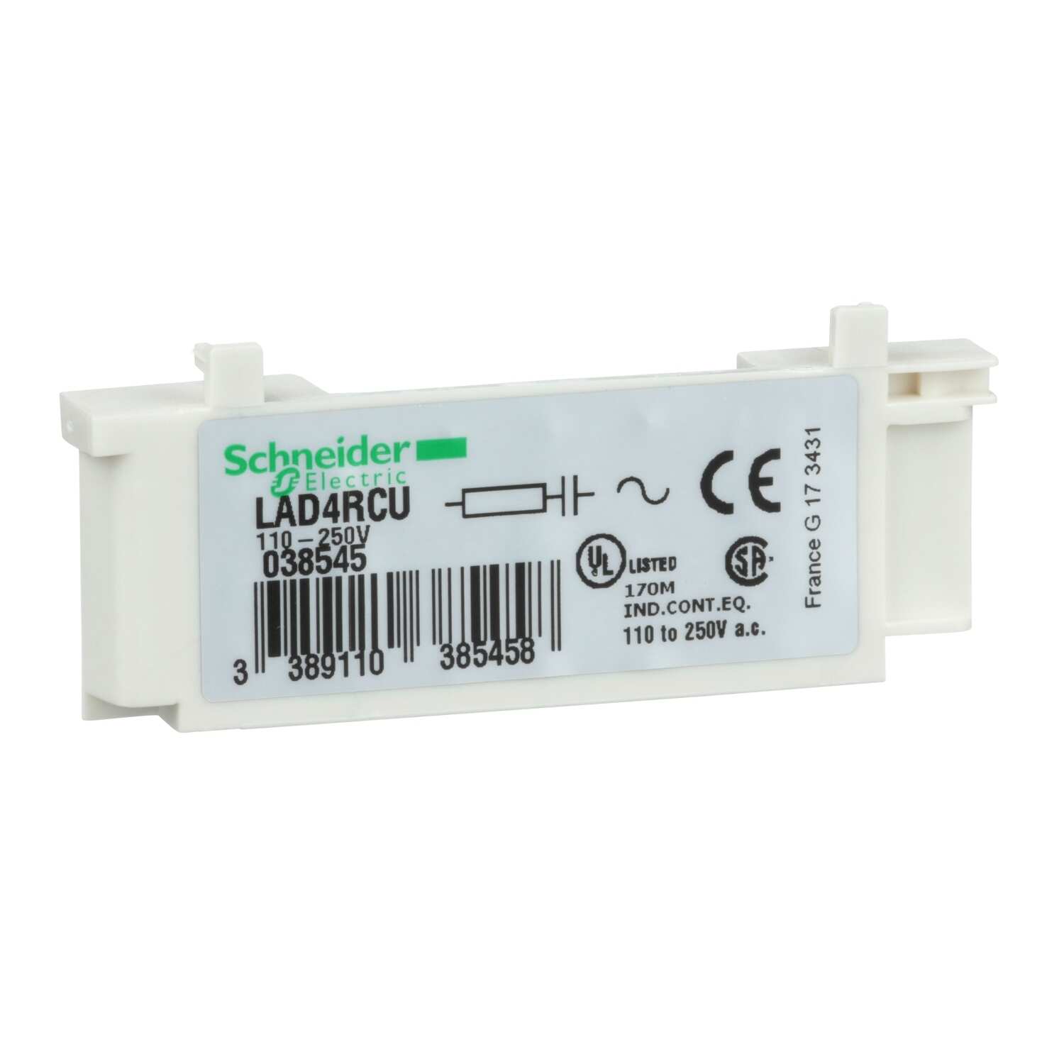 RC Transient Suppressor 110 TO 250 VAC Schneider LAD4RCU