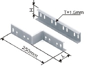 Reductie pentru jgheab metalic h= 40mm mijloc a= 300mm, comtec, mf0013-42784