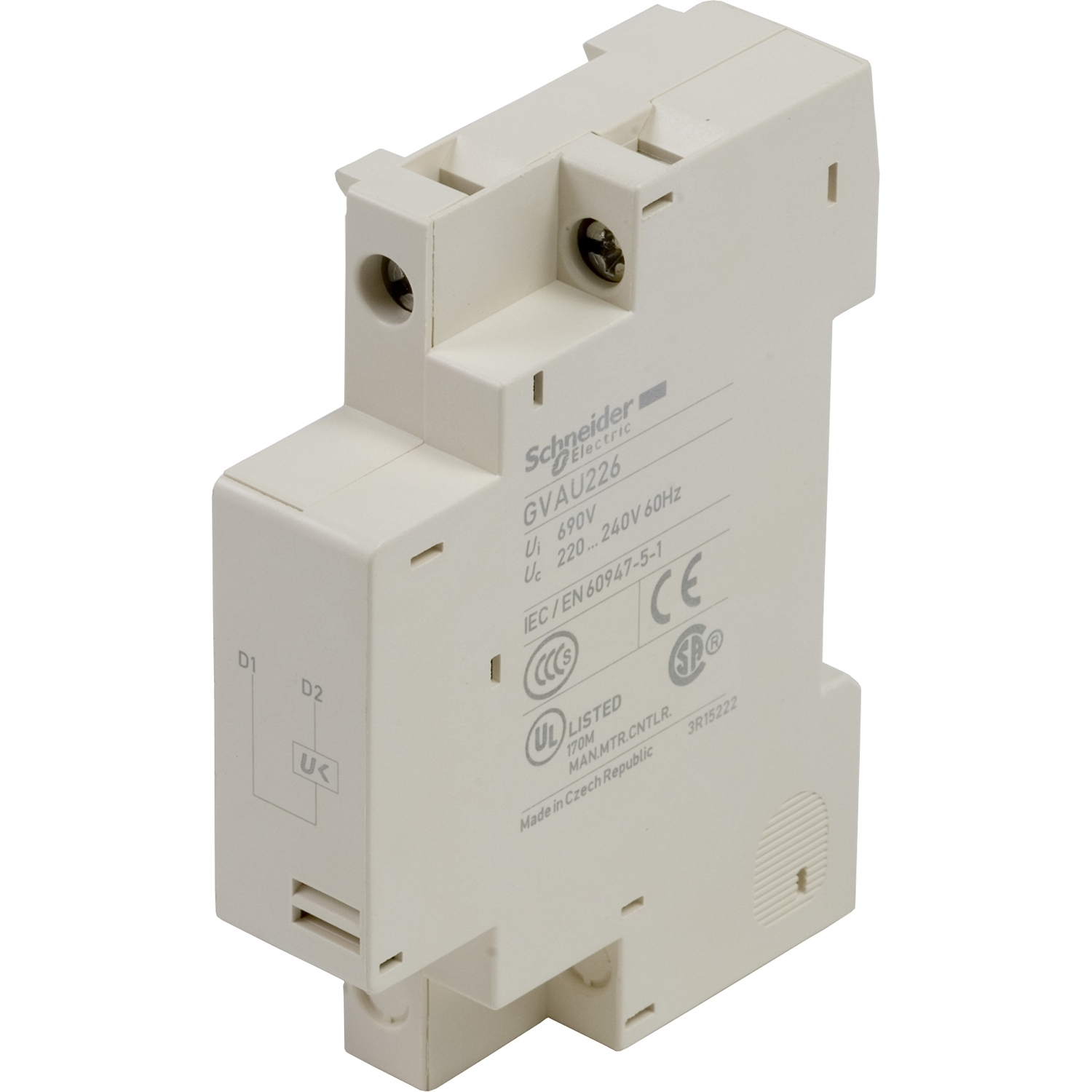 Releu Declansare La Tensiune - Tesys Gv-Au - 220 - 240 V C.A. 60 Hz Schneider GVAU226