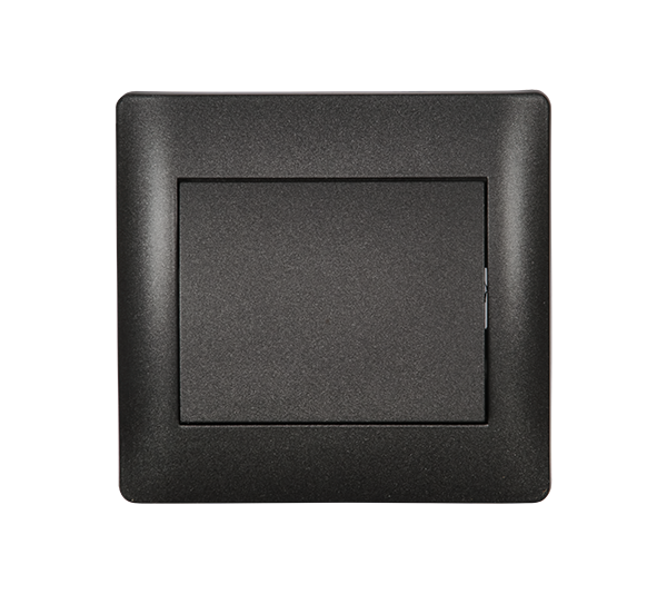 Intrerupator cap cruce Elmark Rhyme Negru metalizat 11345