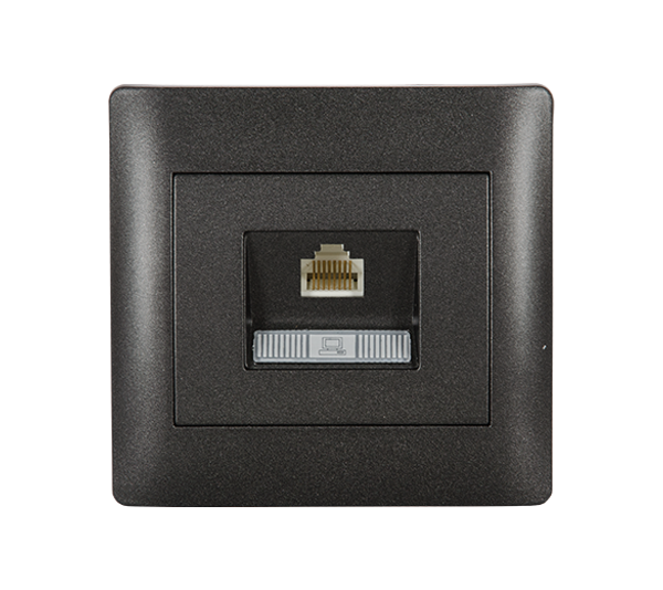 Priza date Elmark Rhyme RJ45 Negru metalizat 112856E