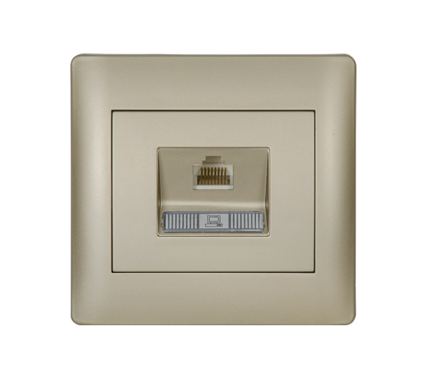 Priza date Elmark Rhyme RJ45 Sampanie metalizat 112826E
