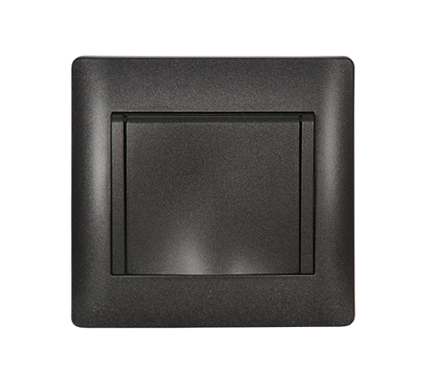 Priza schuko Elmark Rhyme Negru metalizat 11215C