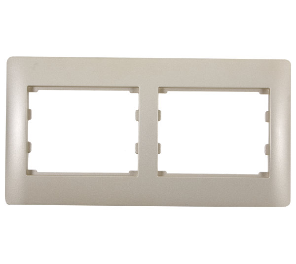 Rama ornament Elmark Rhyme 2 aparate Sampanie metalizat 11552