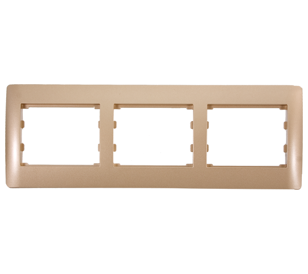 Rama ornament Elmark Rhyme 3 aparate Auriu metalizat 11663
