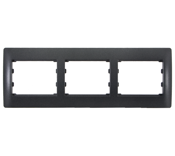 Rama ornament Elmark Rhyme 3 aparate Negru metalizat 11665