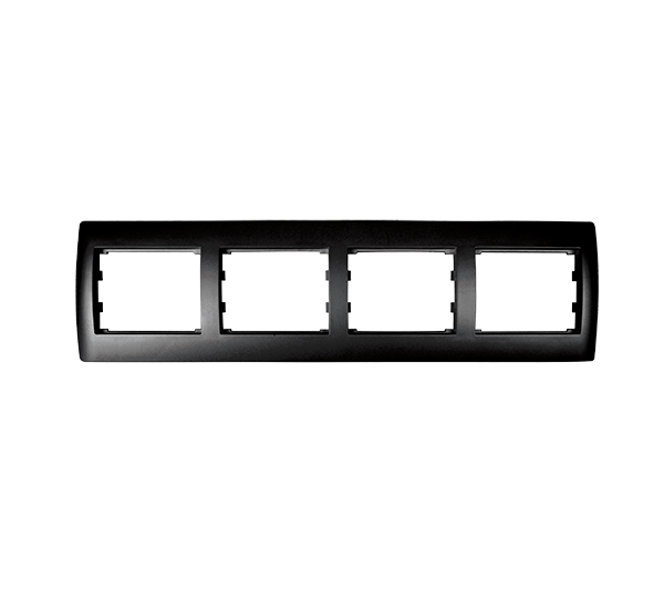 Rama ornament Elmark Rhyme 4 aparate Negru metalizat 11365